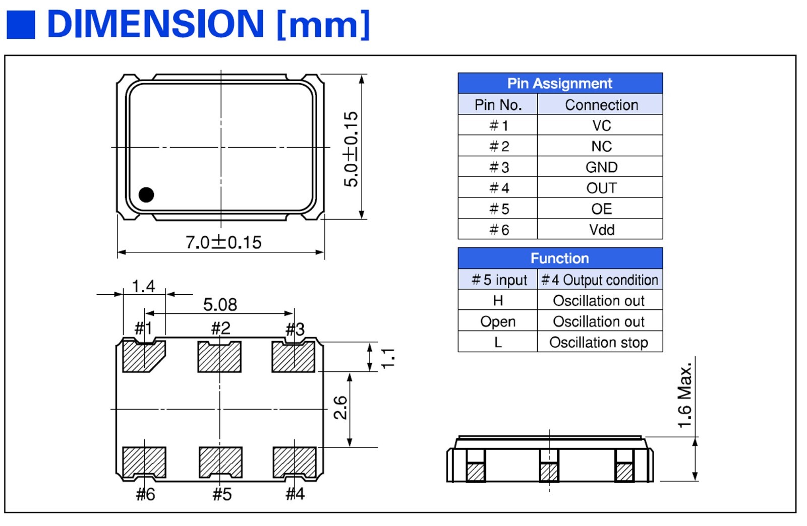 Citizen Crystal Clock Oscillator 25 MHz CSX750VKB-25.000M, 5×7.0mm, Qty.10