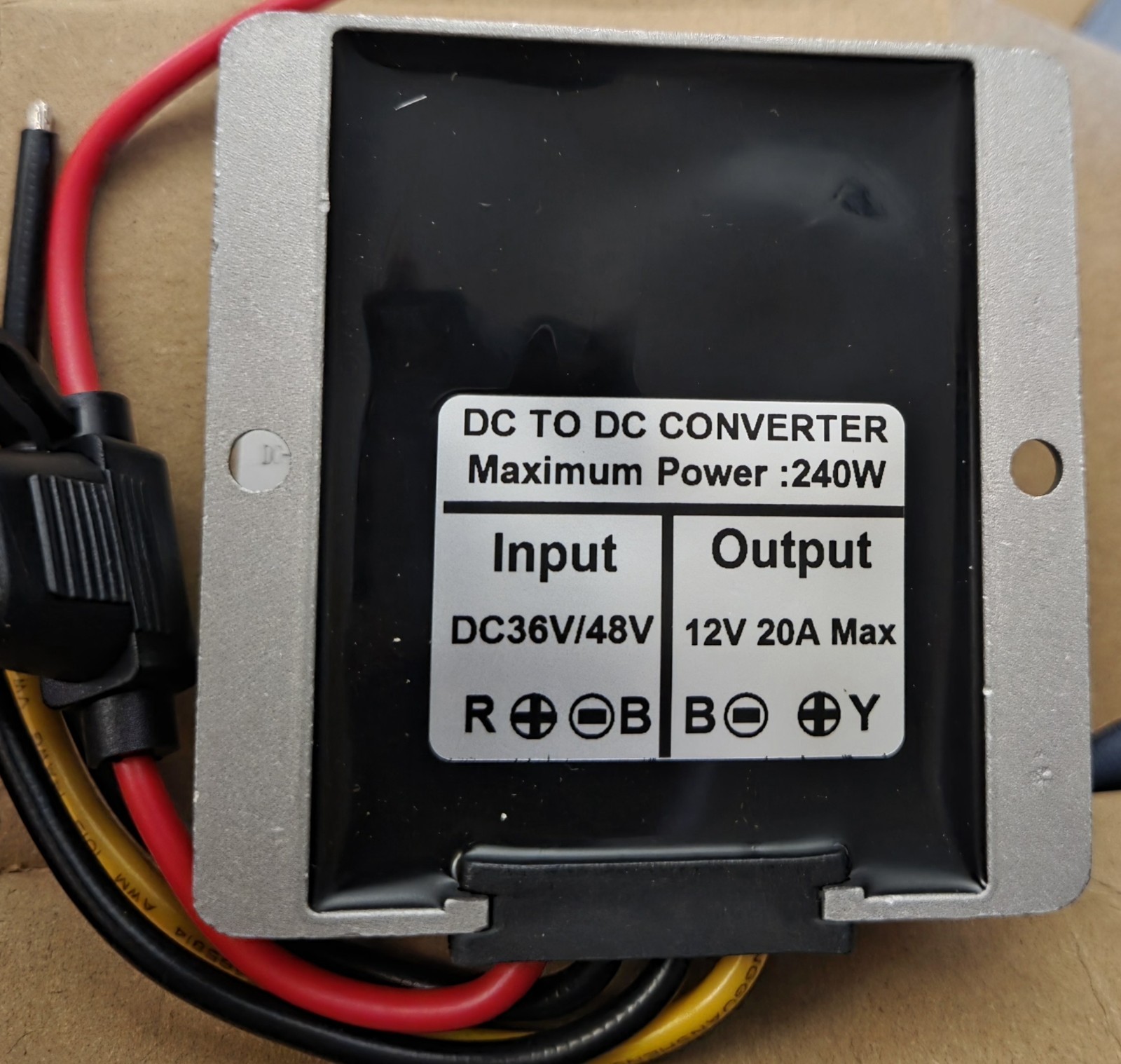 DC-DC 36V 48V to 12V 20A 240W Step Down Converter Voltage Regulator