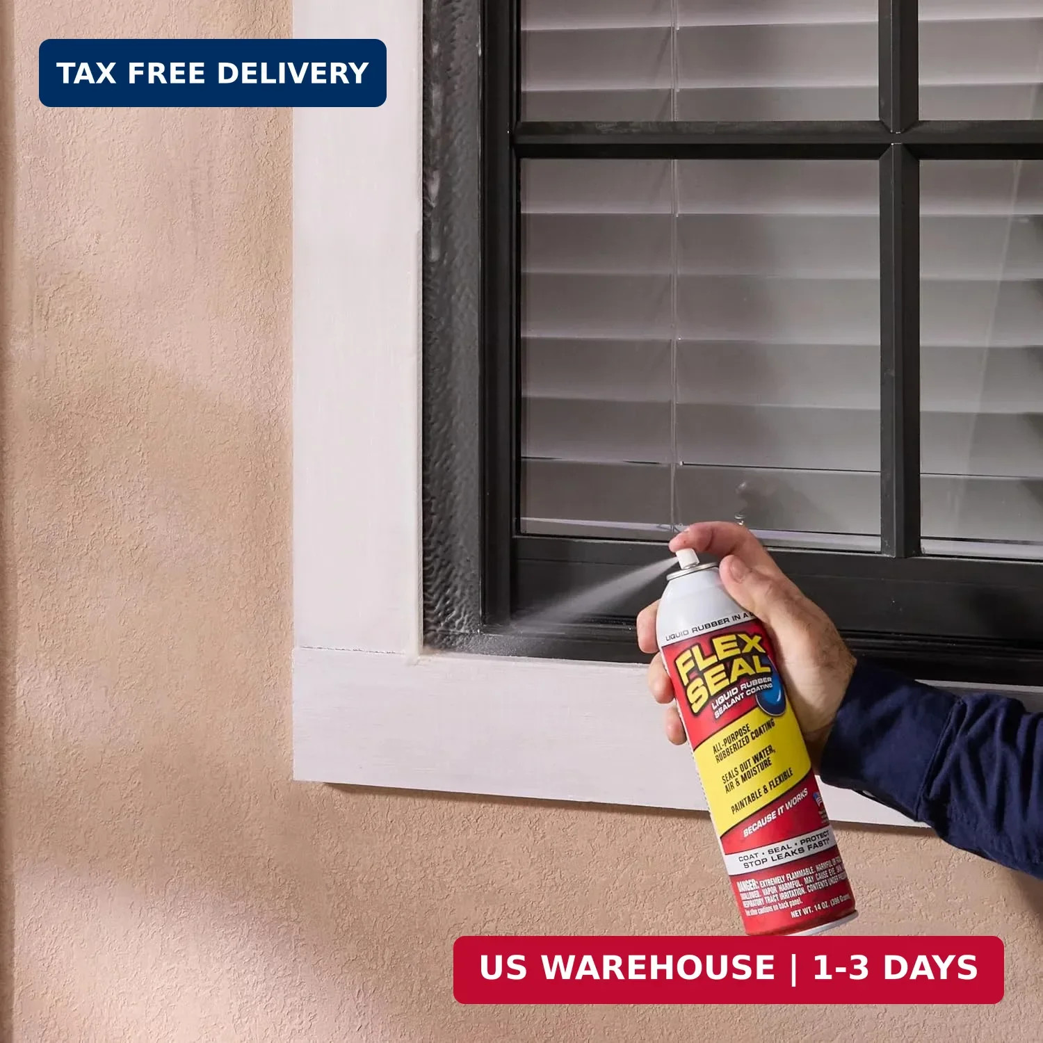 Flex Seal, 14 oz, Clear, Stop Leaks Instantly, Transparent Waterproof Rubber Spr