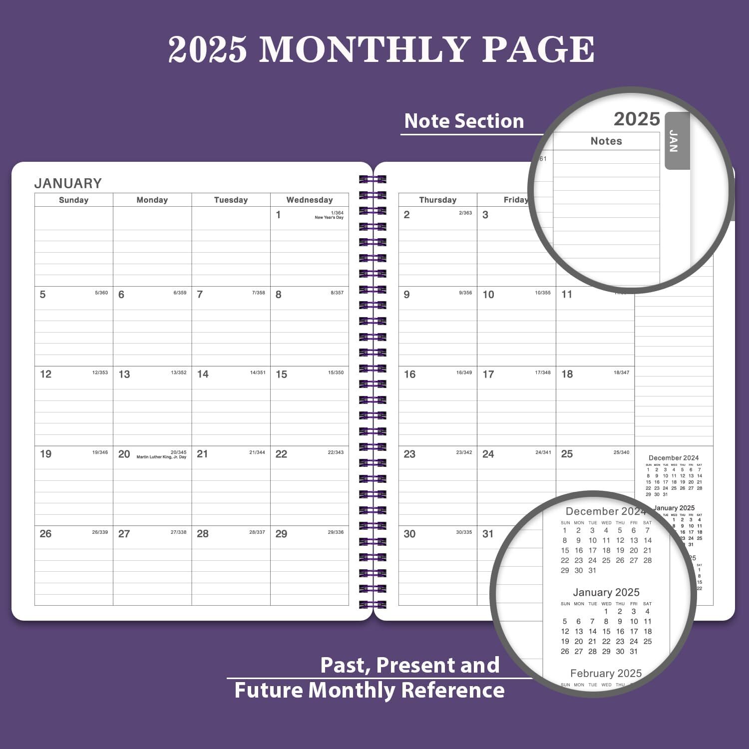 2025 Weekly Appointment Book/Planner-Daily Hourly Planner 2025,Jan 2025-Dec 2026