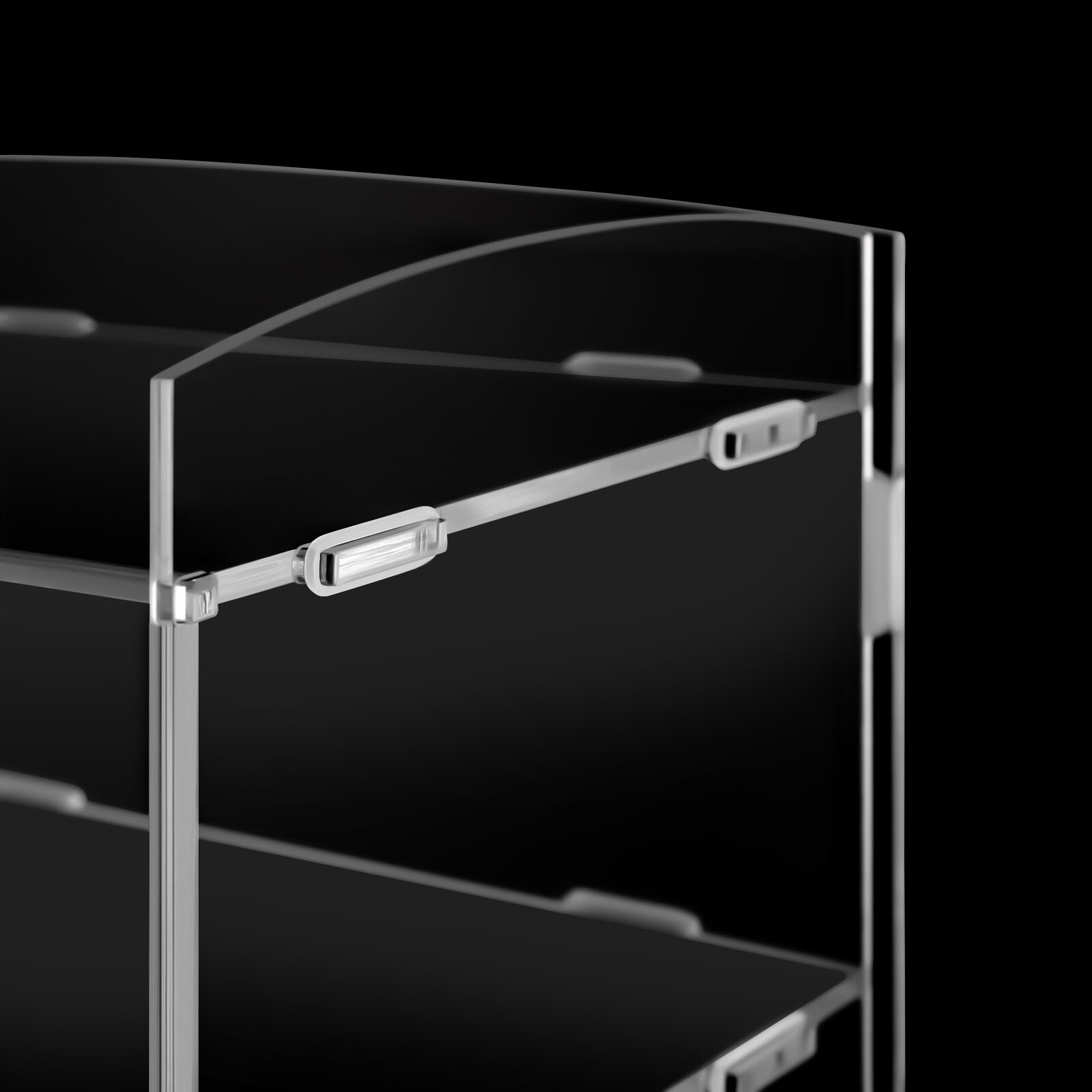 5-Tier Acrylic Display Case Bakery Pastry Countertop Showcase 18.7*8.46*24.4in