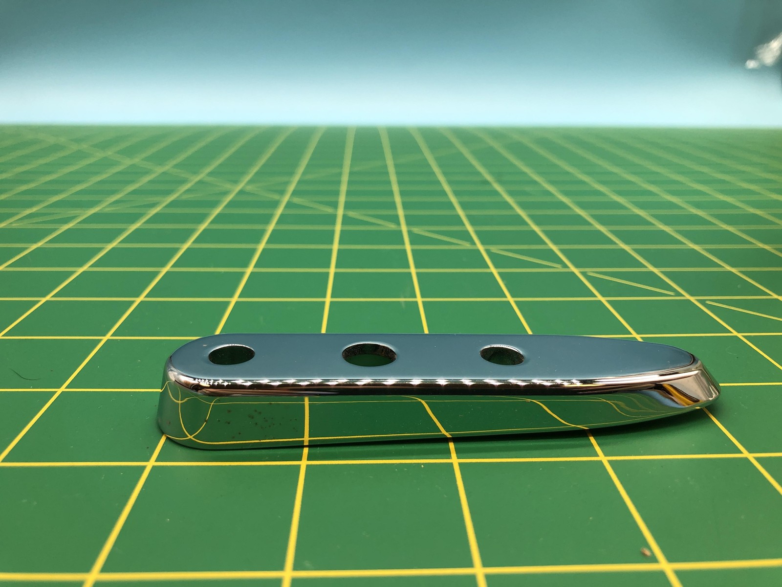 Chrome Silver Flat Bracket Plate 3 In 3 Hole Metal Mounting Hardware 18316-01