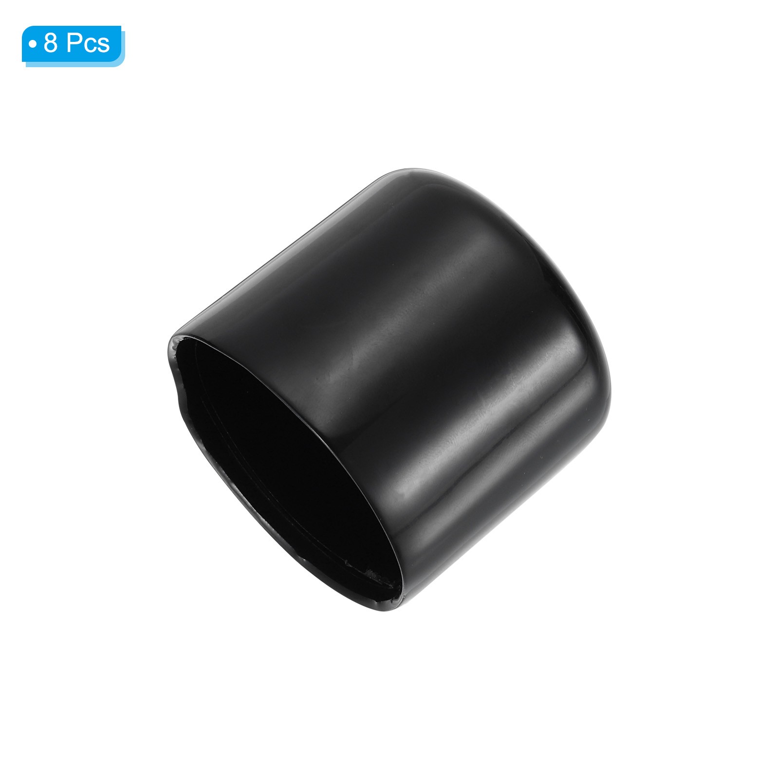 8 Pcs 1-3/4″ ID Round Rubber End Caps Flexible Rubber Bolt Covers Caps Black