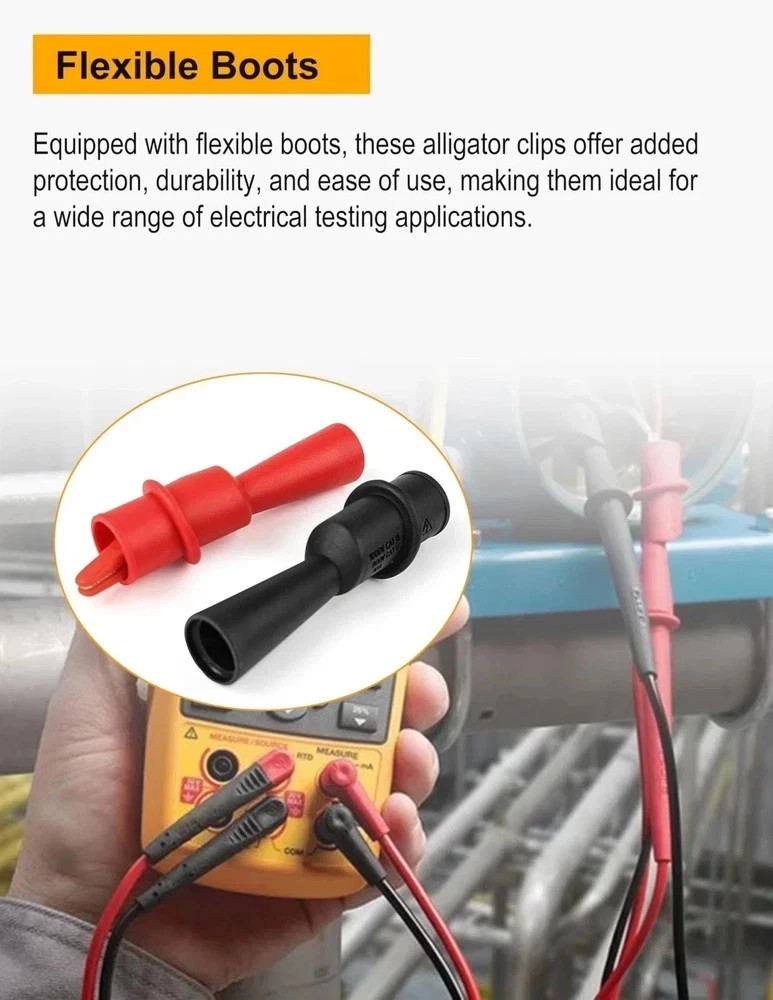 NEW Fluke AC175 Insulated Alligator Clip Flexible Boots for Test Leads