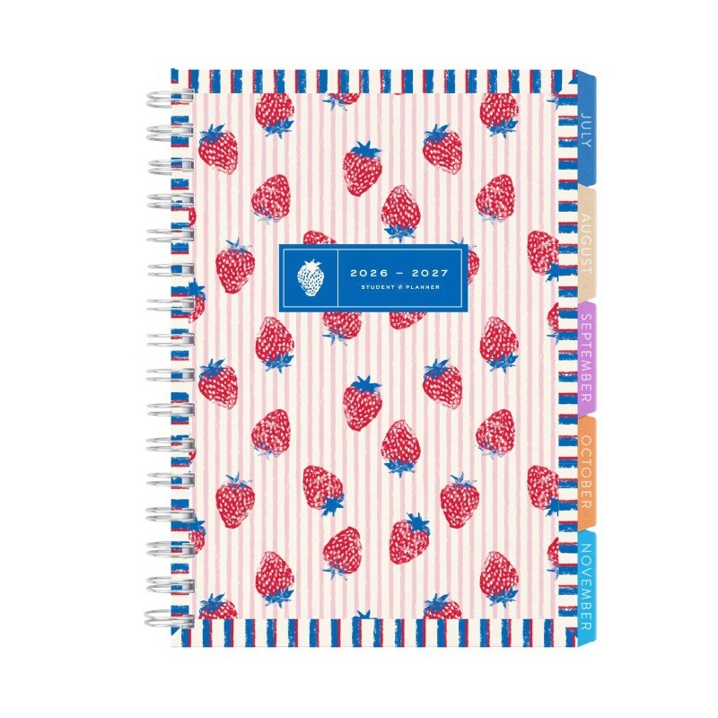 Inspired by Erin Condren 5.875″x8.25″ 2026-2027 Student Planner A5 Strawberries