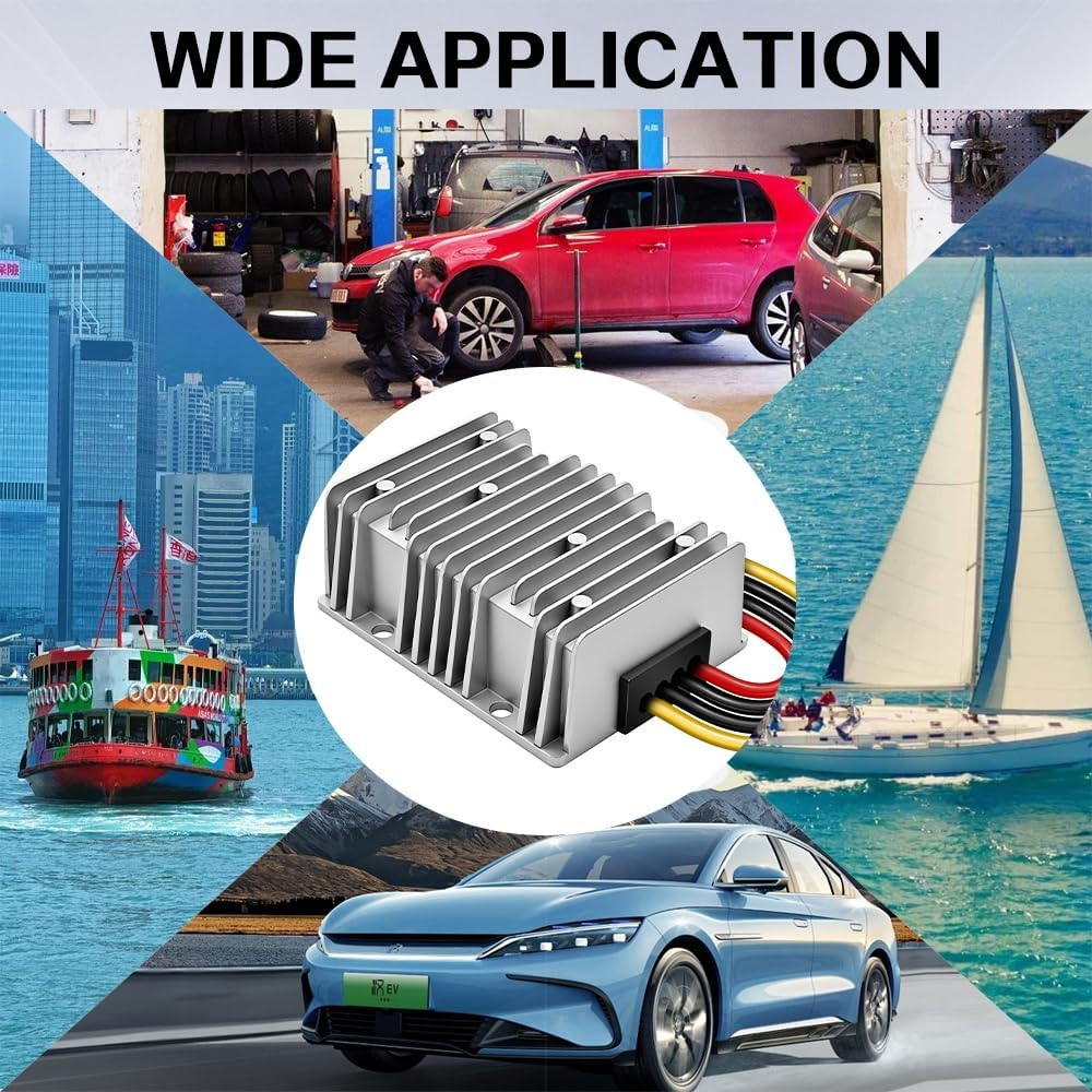 DC-DC 12V Step up to 24V 20A 480W Car Power Supply Converter Regulator US