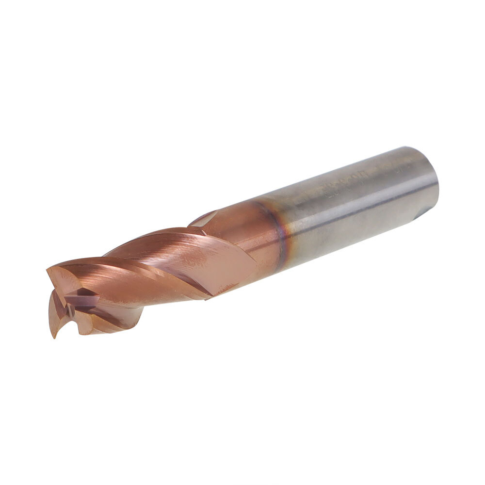 1/2″ 3 Flute 37° Helix Carbide End Mill For Aluminum – Square End – ZRN Coated