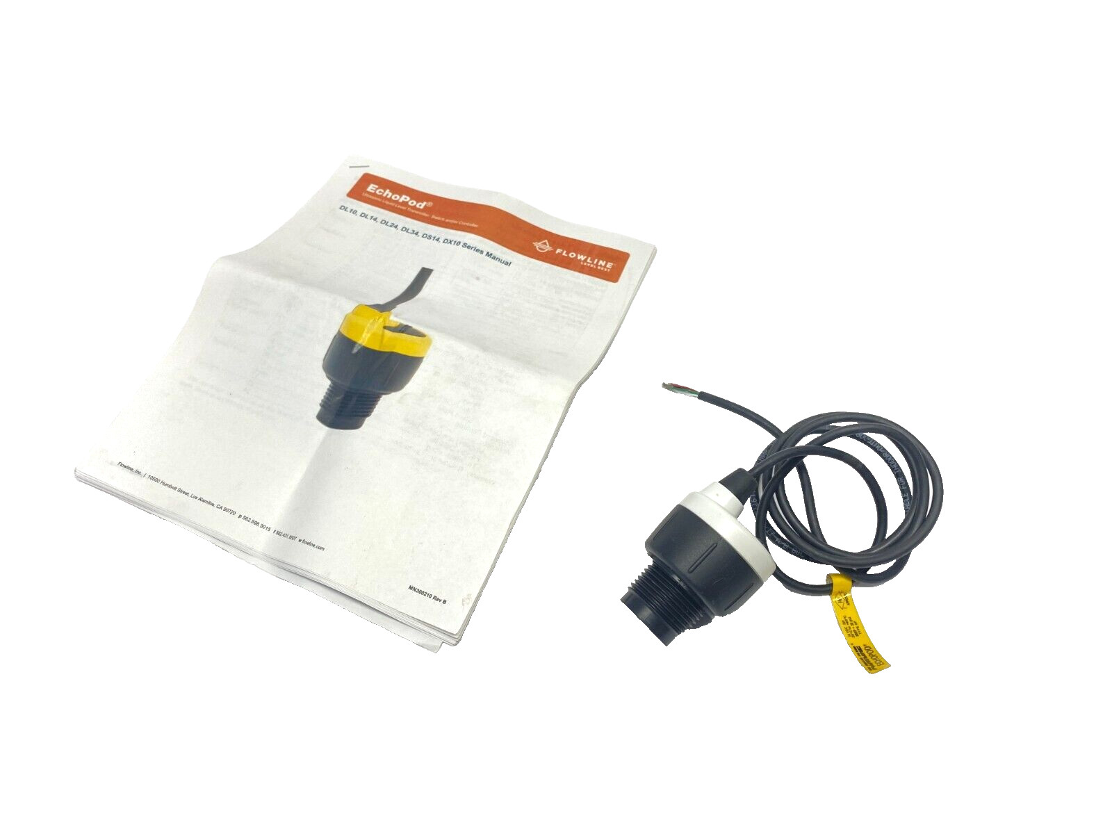 Flowline DL10-0 EchoPod Ultrasonic Liquid Level Sensor/Transmitter 49.2″ 4-20mA