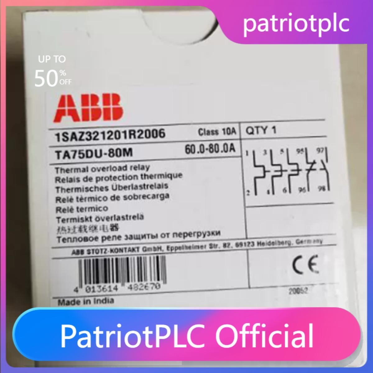 NEW ABB TA75DU-80M Thermal Overload Relays 55-80A US Free TAX