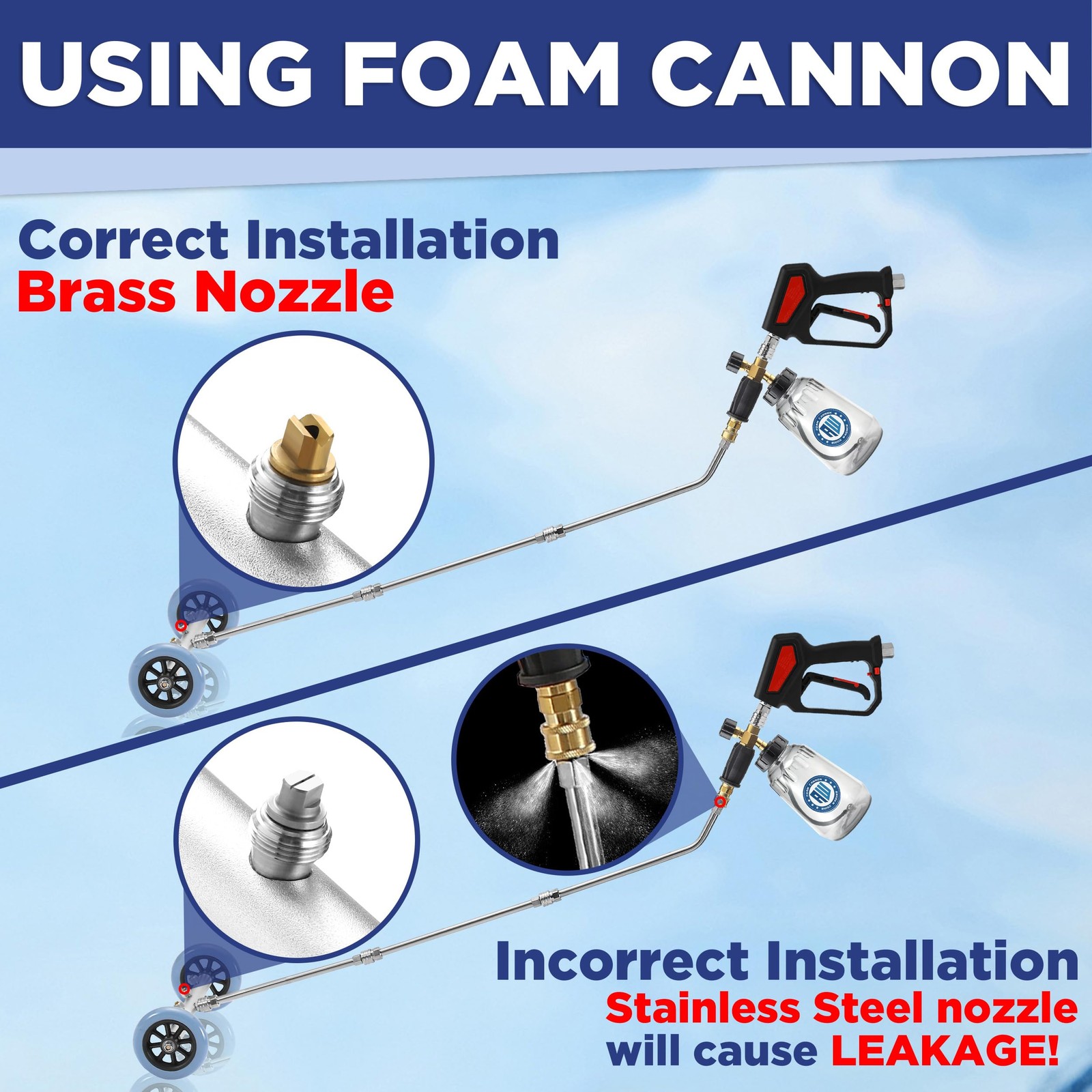 RIDGE WASHER Pressure Washer Undercarriage 16 Inch + Foam Cannon, Silver