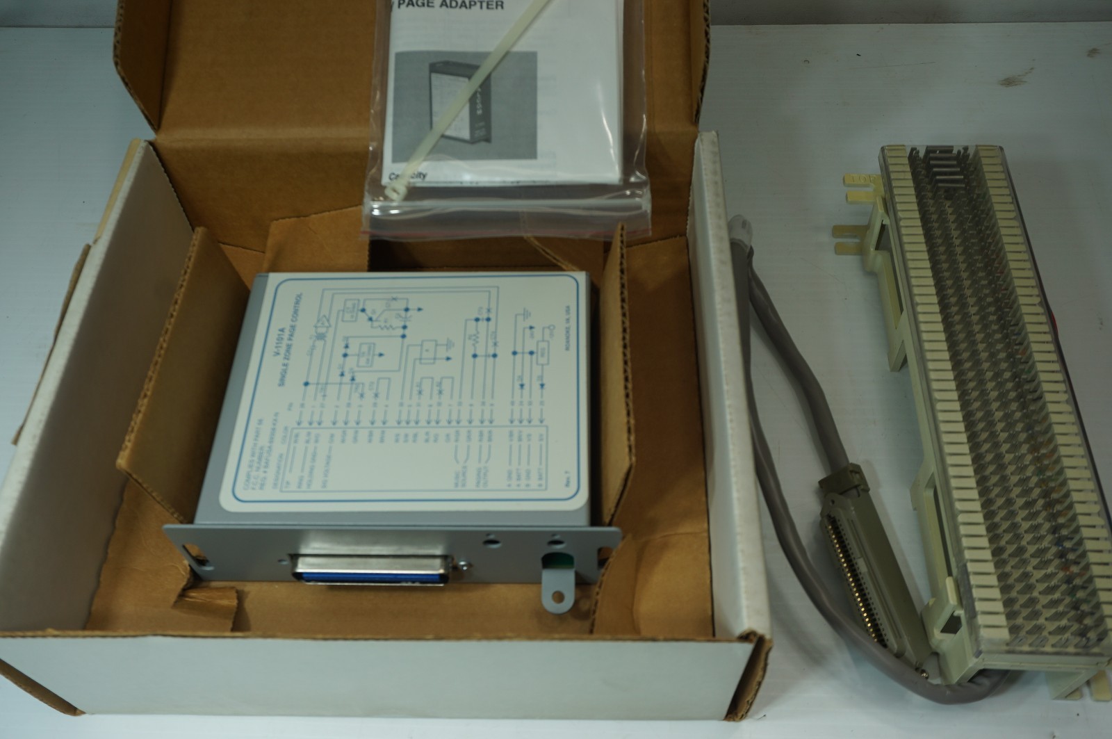 Valcom V-1101-A Single Zone Page Control Unit + M66 150 Block & 25 pair amphenol