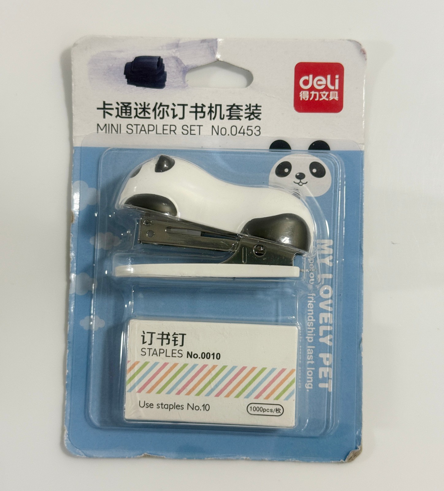 Panda Mini Stapler 20 Sheets Capacity with Staples For Office Home Classroom