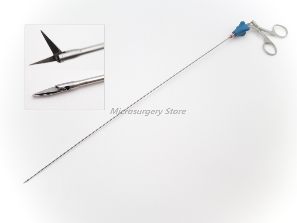 Φ1.6 ( 5 fr ) x 410 mm Single Action Sharp Head Semi Rigid Hysteroscopy Scissors