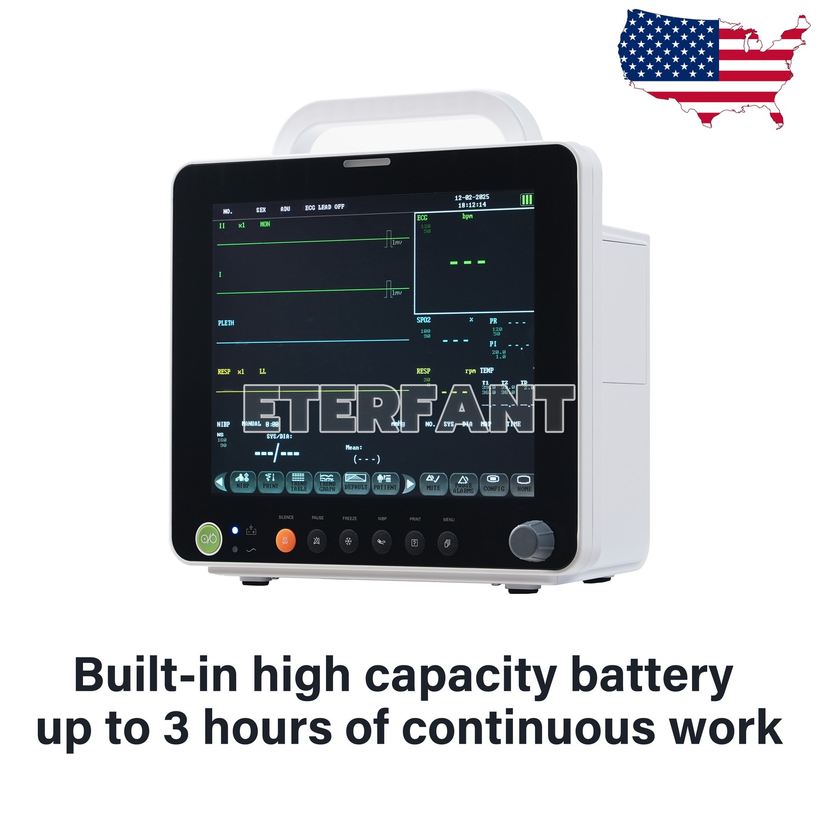 Patient Monitor CCU ICU For Hospital/Mobile Medical Cart Trolley Rolling Cart