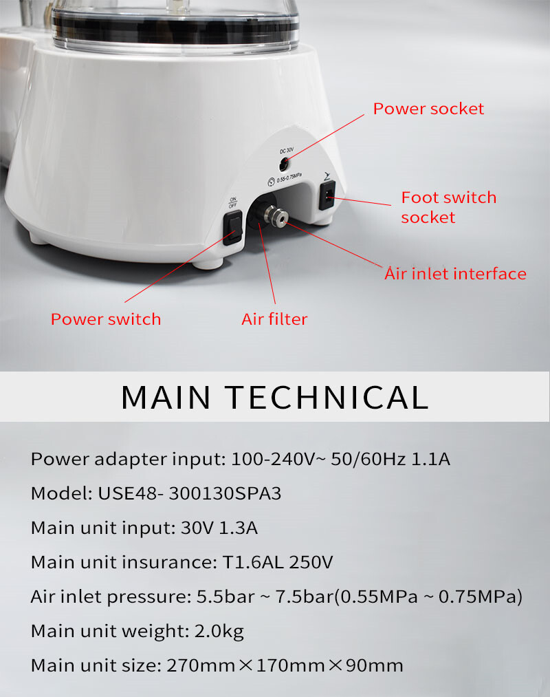 Woodpecker AP-A Air Flow Air Polisher Supragingival Dental Subgingival AP-1 & 2