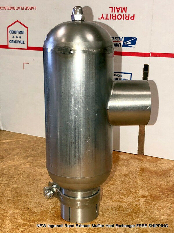 NEW Ingersoll Rand Exhaust Muffler Heat Exchanger 9 1/2″ Tall FREE SHIPPING