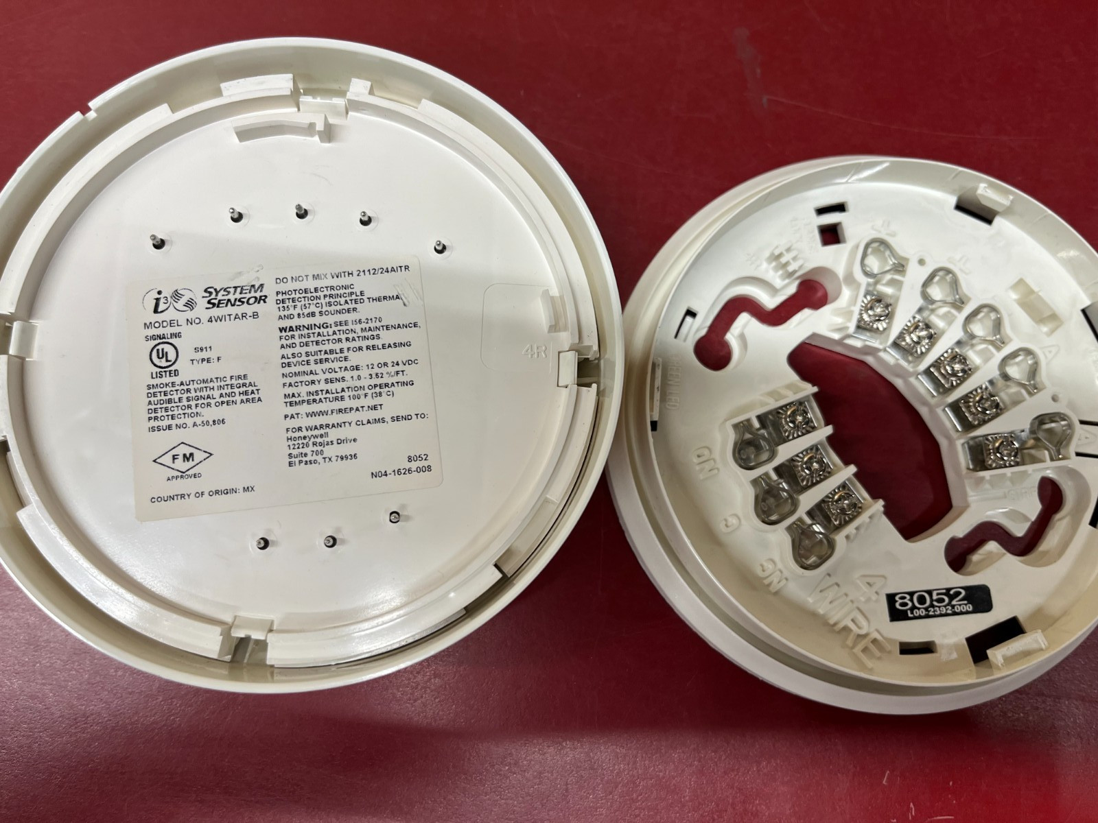System Sensor 4WITAR-B Photoelectric Smoke Detector EXP 05/2028 NO BOX