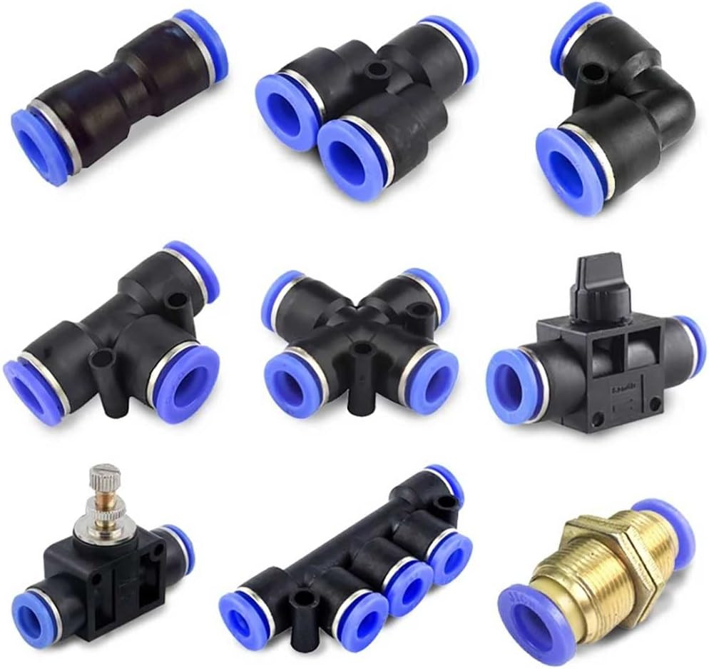 3/8″ OD Push to Connect Y Spliter 3 Way Wye Quick Push Lock Adapter (Pack of 10)