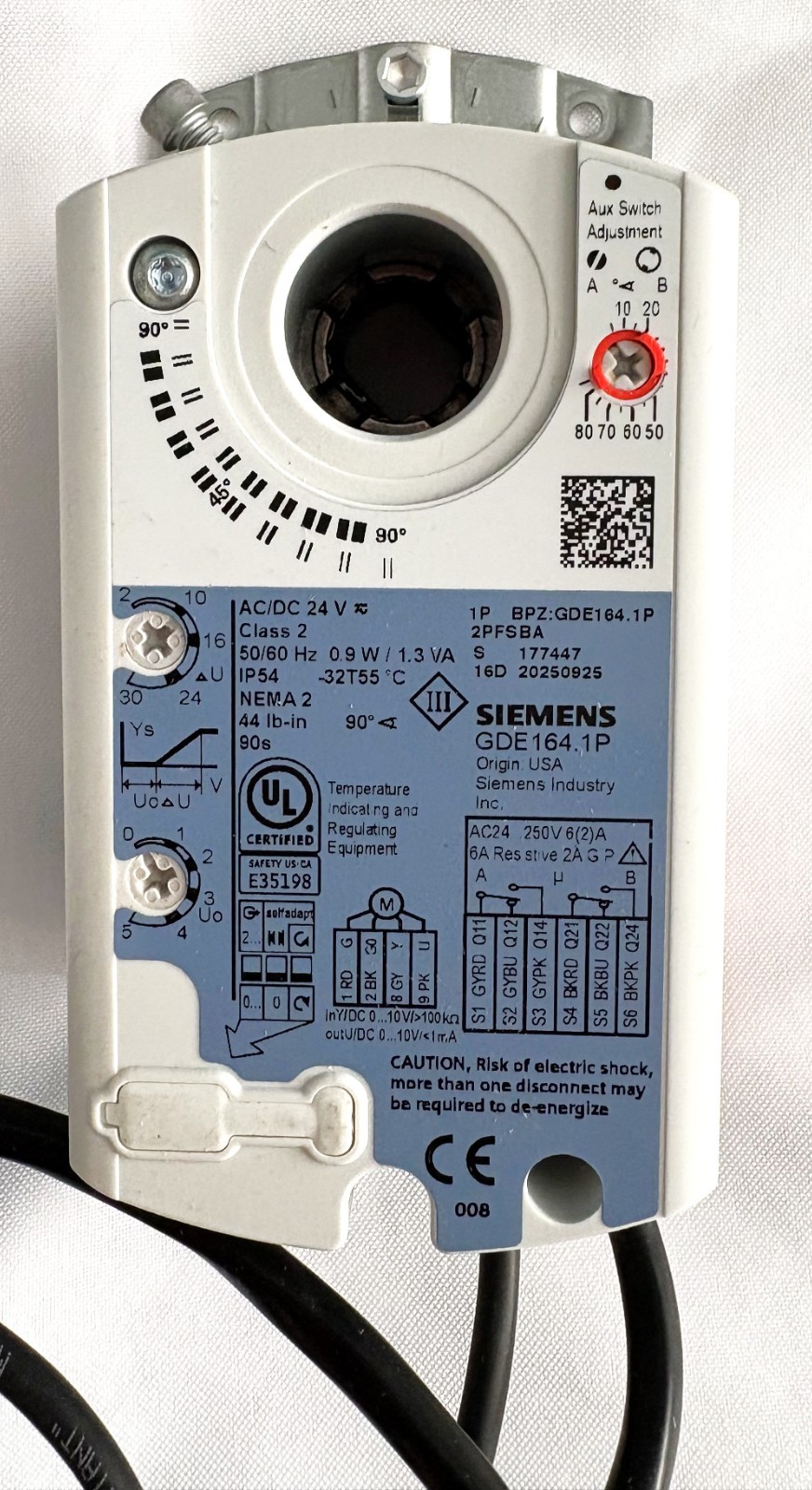 Siemens – GDE164.1P / GDE1641P – OpenAir Actuator – NIB