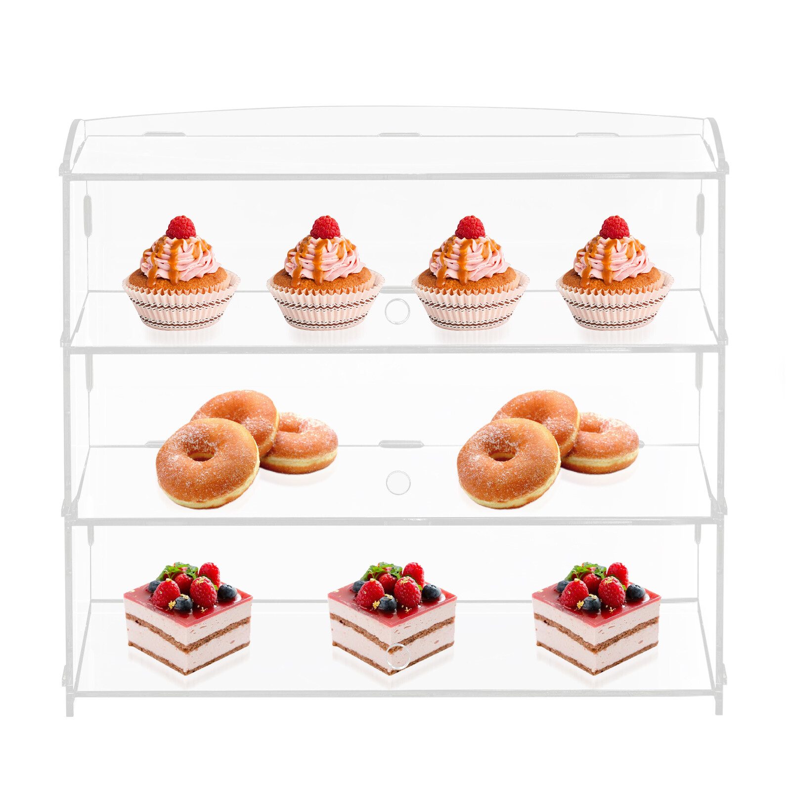 3-Tier Clear Acrylic Display Case 18.7 × 8.5 × 14.8 in For Funko Pop