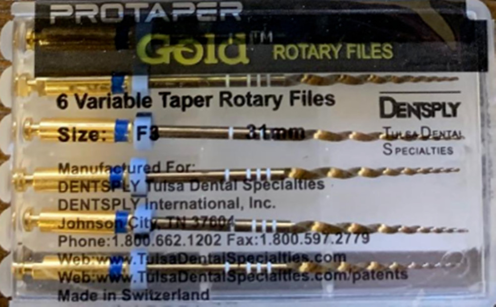 12xDentsply ProTaper Gold Rotary Files F1,F2,F3,S1,S2,SX-F3 6 files/pack