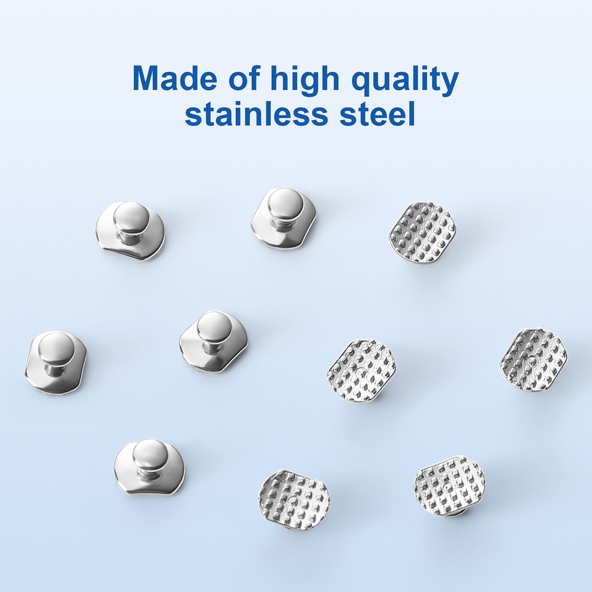 Dental Orthodontic Lingual Buttons Metal Monoblock Bondable Rectangular 10pcs/PK