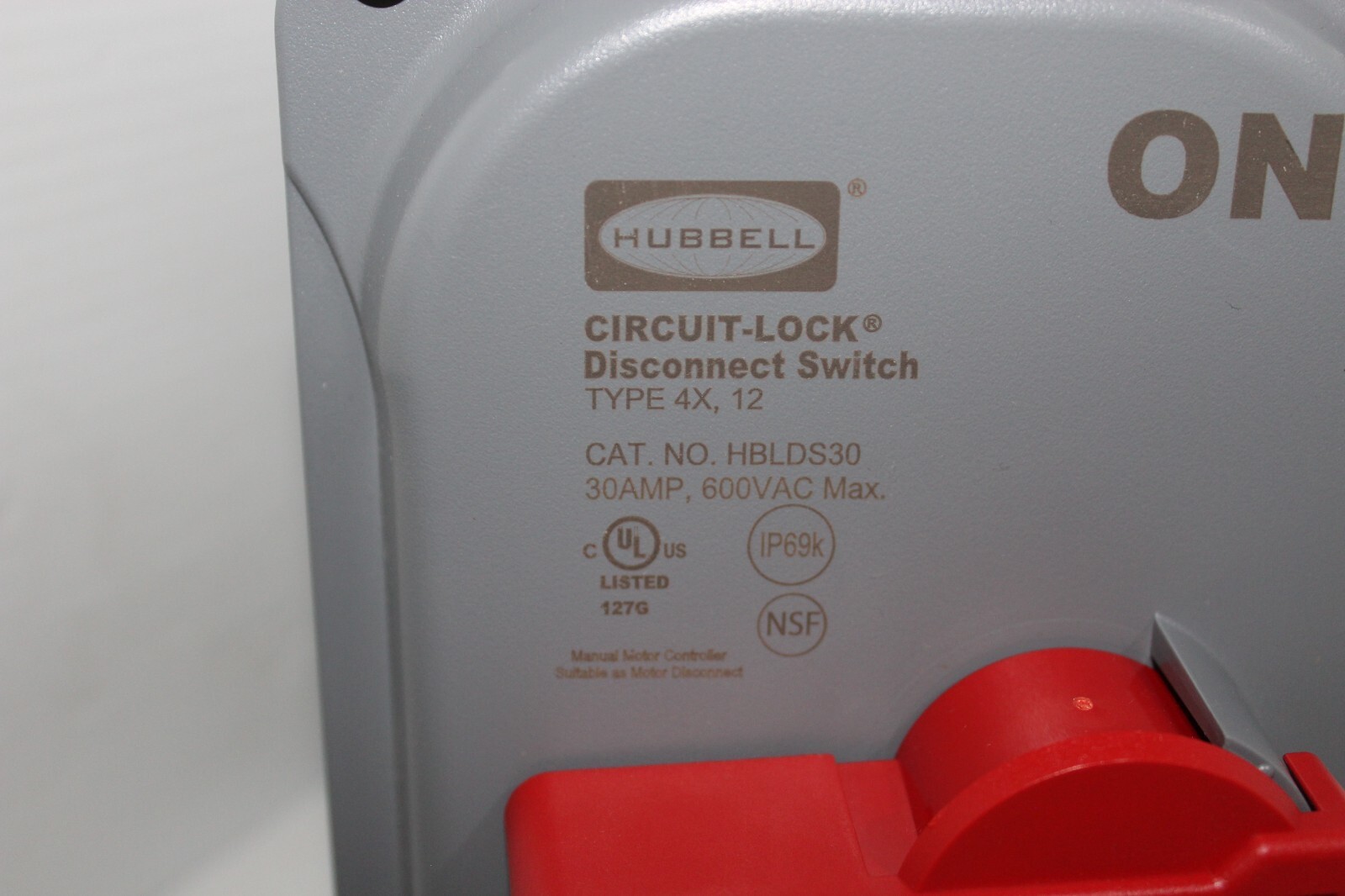 ⭐NEW IN BOX⭐ HUBBELL HBLDS30 CIRCUIT LOCK 30-Amp DISCONNECT SWITCH 600V 30A