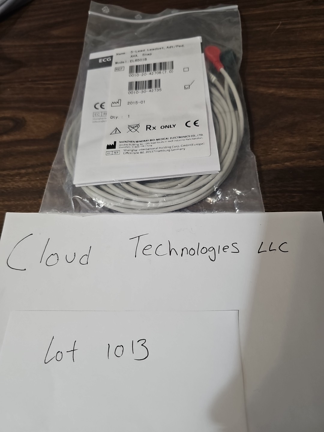 Mindray OEM 5-Lead Snap Leadset p/n: EL6501B *Brand New*