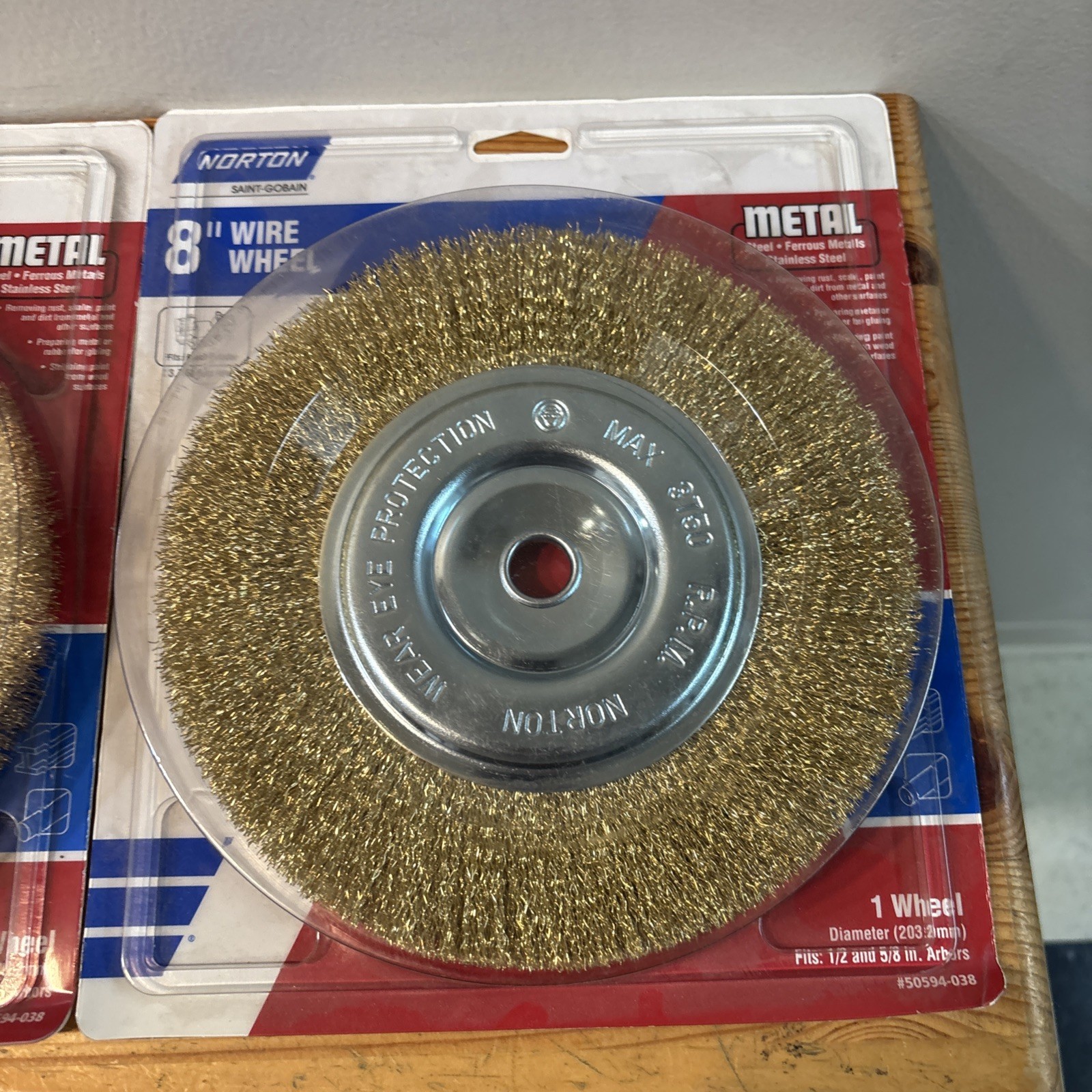 8″ Norton Wire BRUSH Wheel Lot Of 2 FREE SHIPPING