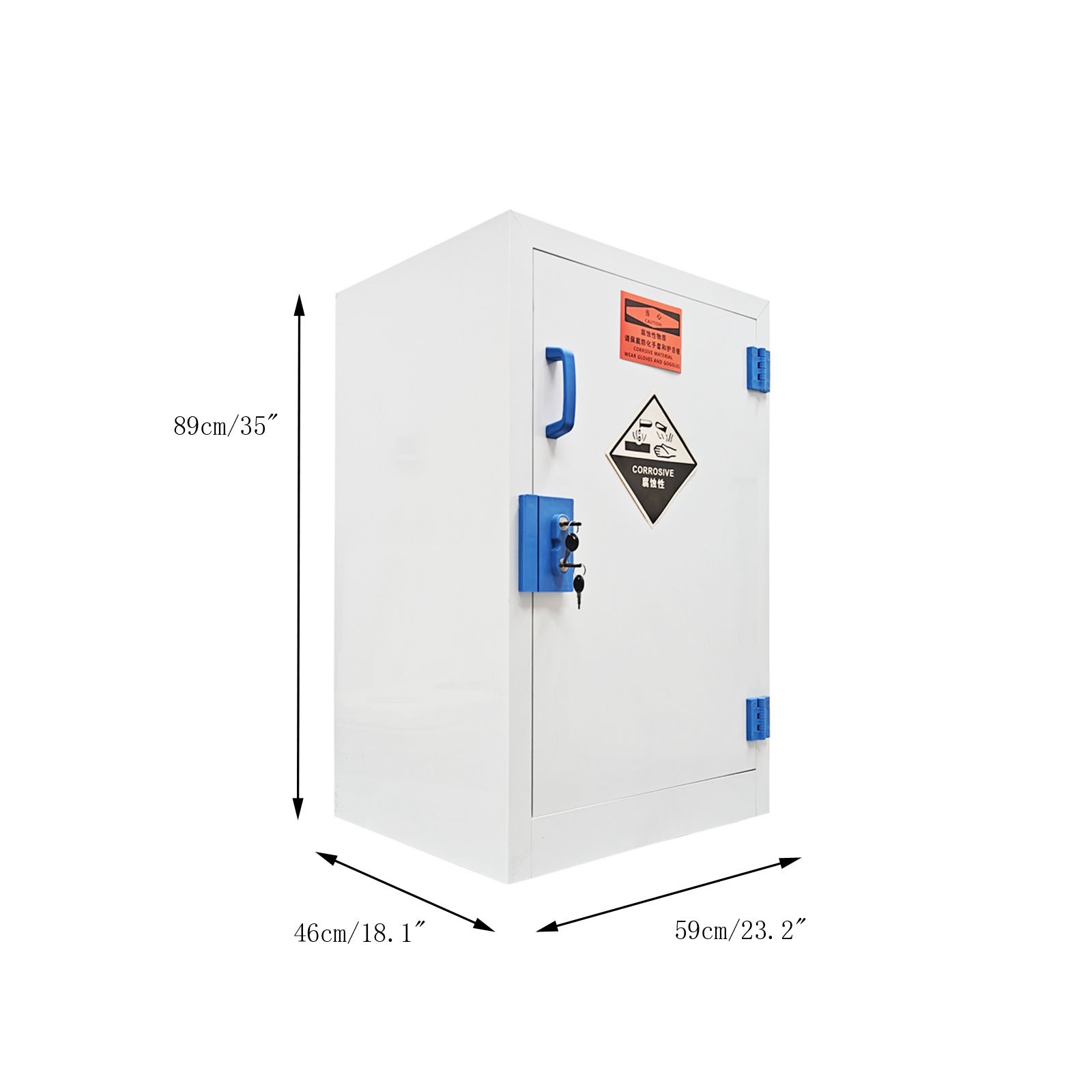 PP Safety Cabinet Storage Cabinet 23.2*18.1*35 in Resistant to Strong Corrosion