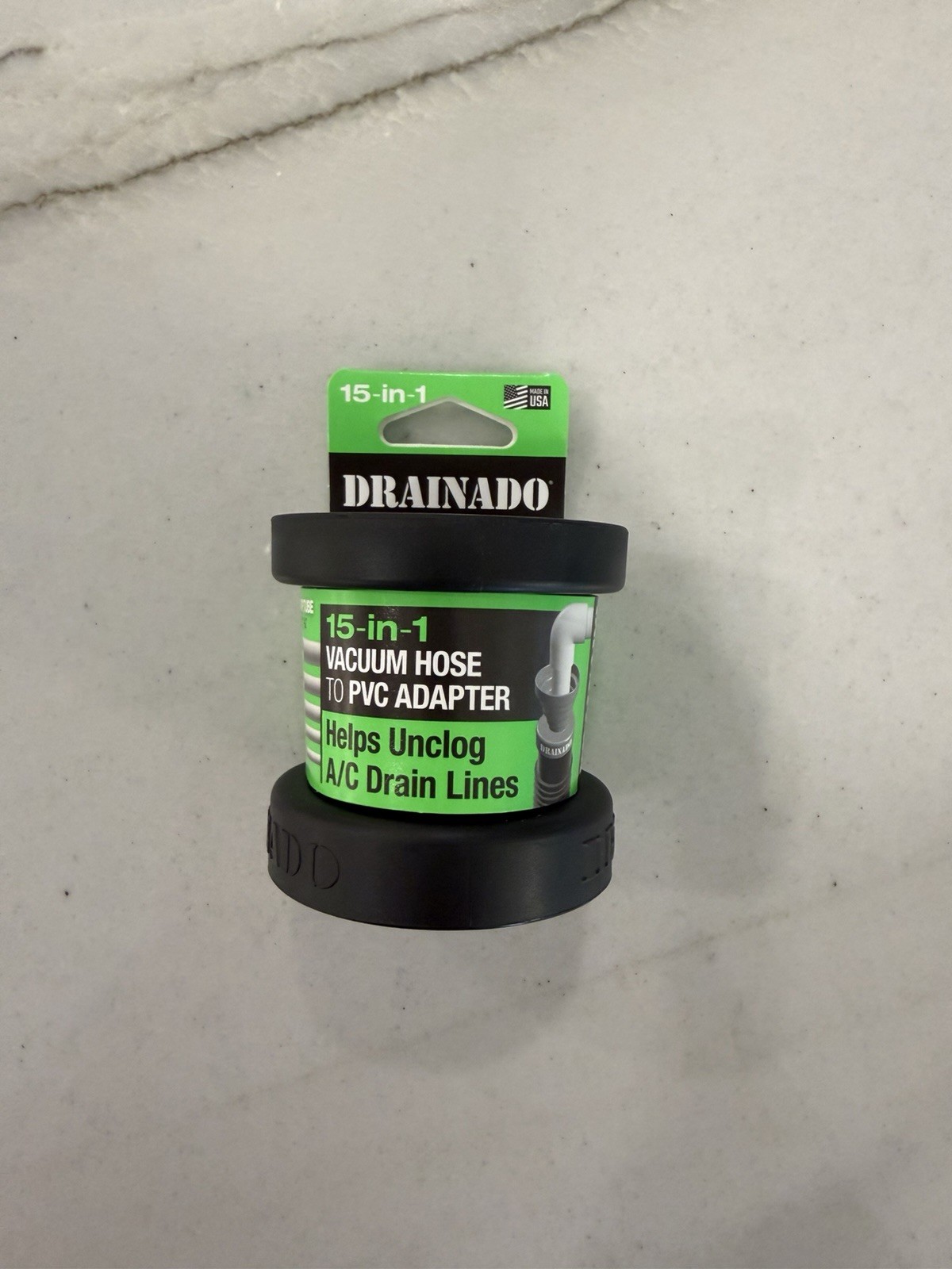 Drainado INV-01 15-in-1 Vacuum Hose to A/C PVC Condensate Drain Adapter