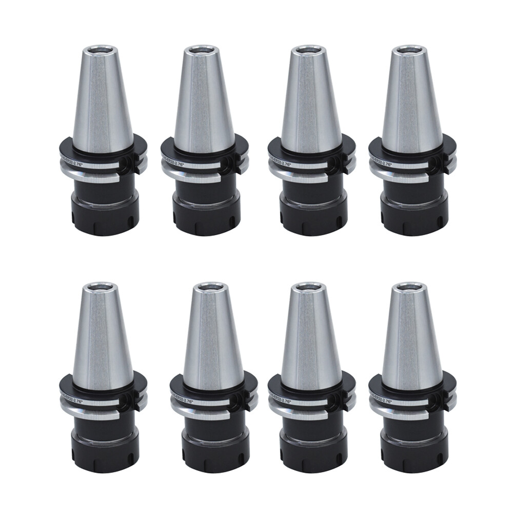 8PCS 2.76″ CAT40-ER32 COLLET CHUCK-8 CHUCKS Balanced G2.5/25000RPM