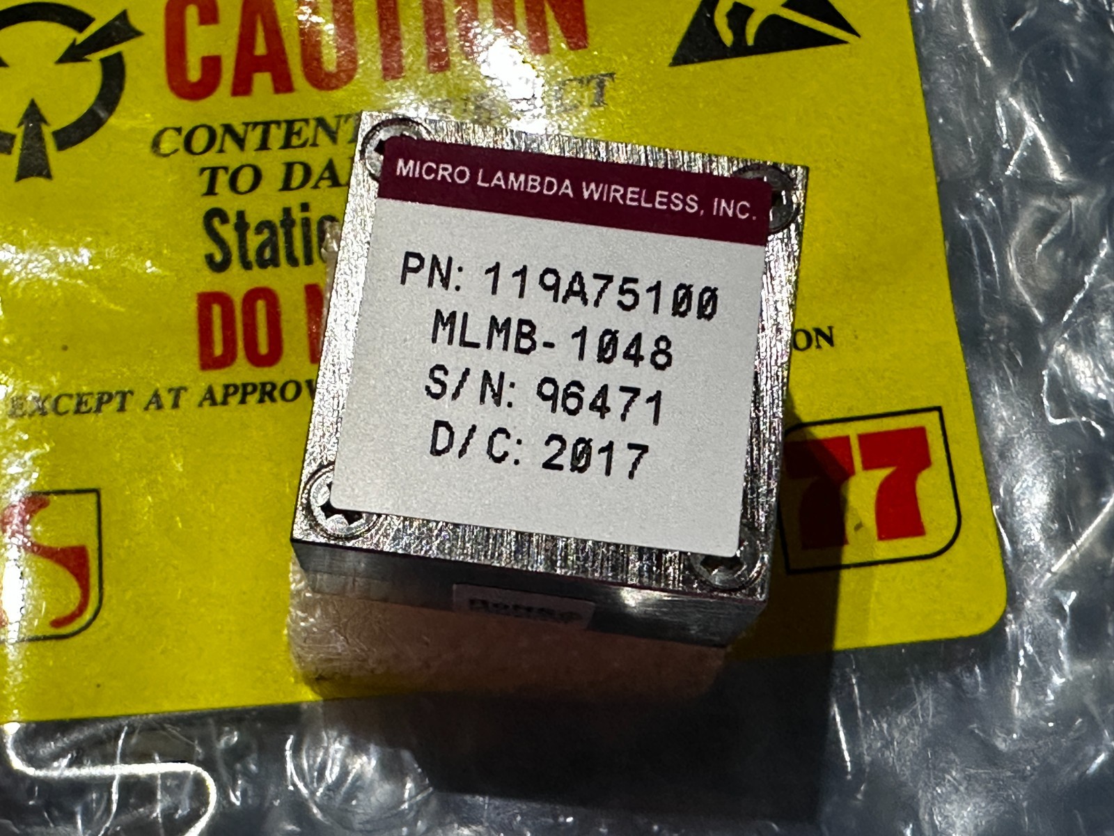 Tektronix YTO Yig Tuned Oscillator 119-A751-00 4-8GHz Micro Lambda MLMB-1048