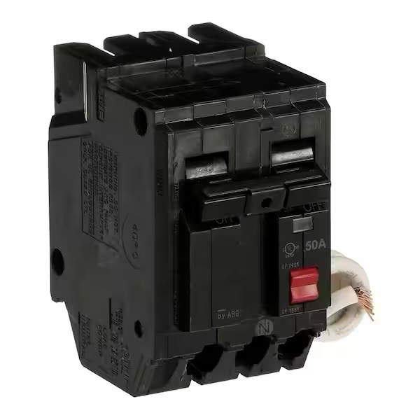 50 Amp 240-Volts Double Pole Ground Fault Breaker with Self-Test