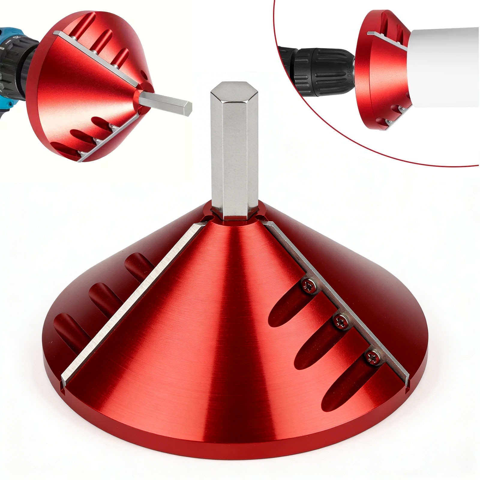 PVC Pipe Chamfering Tool Internal External Deburring Reamer for 0.75-3.5″ Pipes