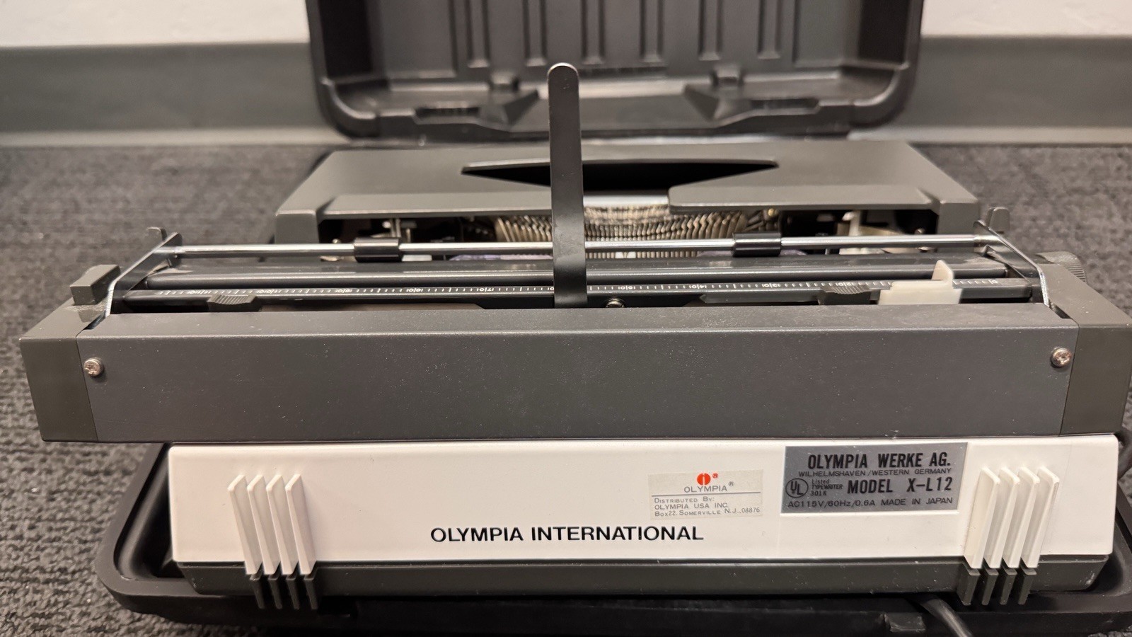 Olympia International X-L12 Electric Typewriter with Case