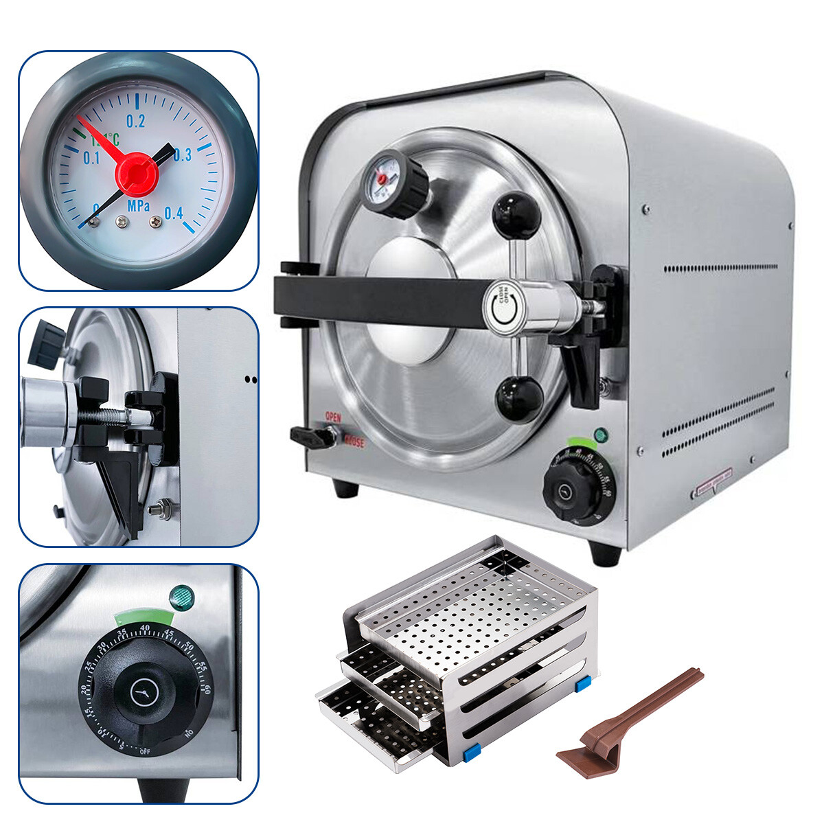 18L/22L Dental Autoclave Steam Sterilization Class B/N Sterilizer with Printer