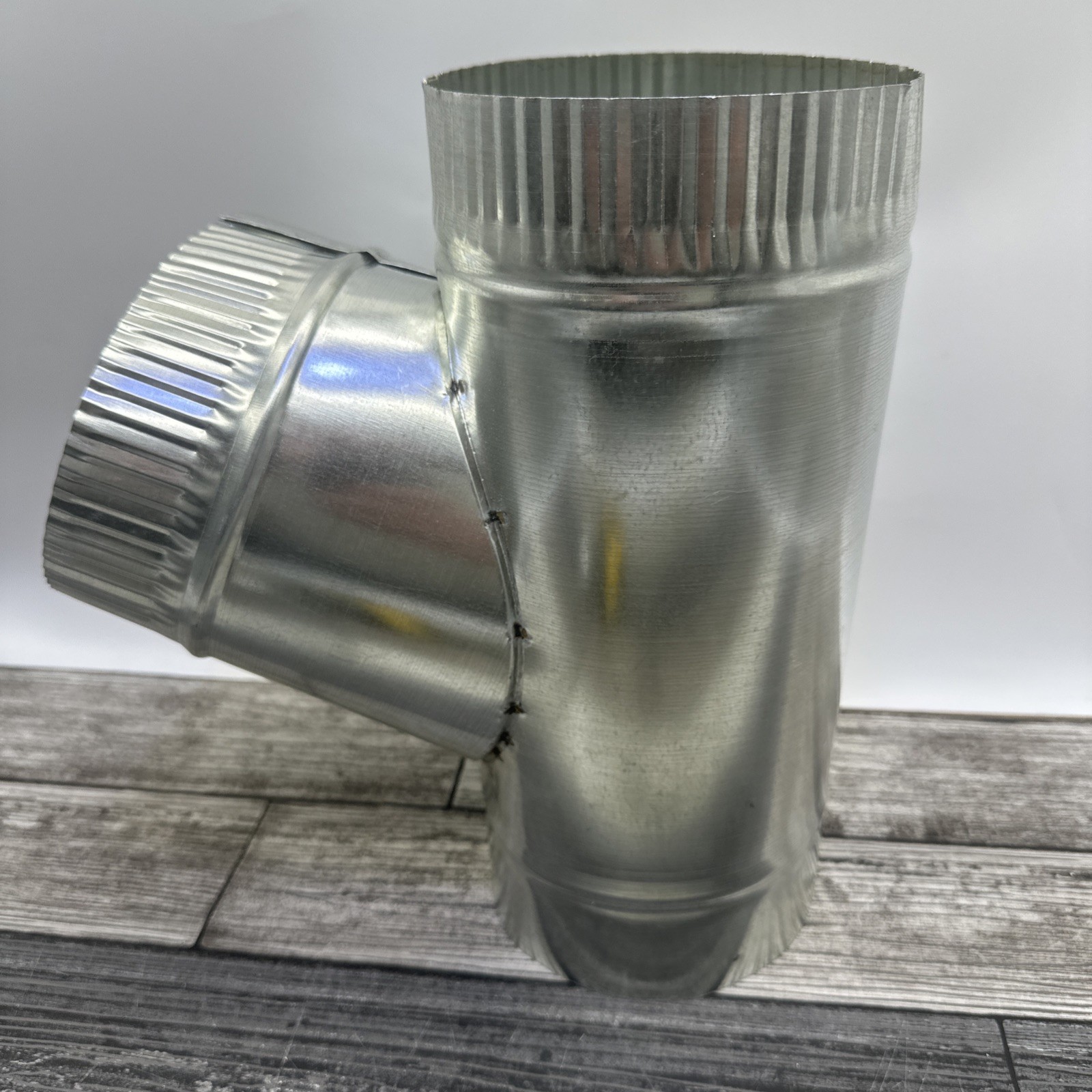 GAF Master Flow 6 in. x 6 in. x 6in. Wye Joint 30 Gauge Galvanized Steel