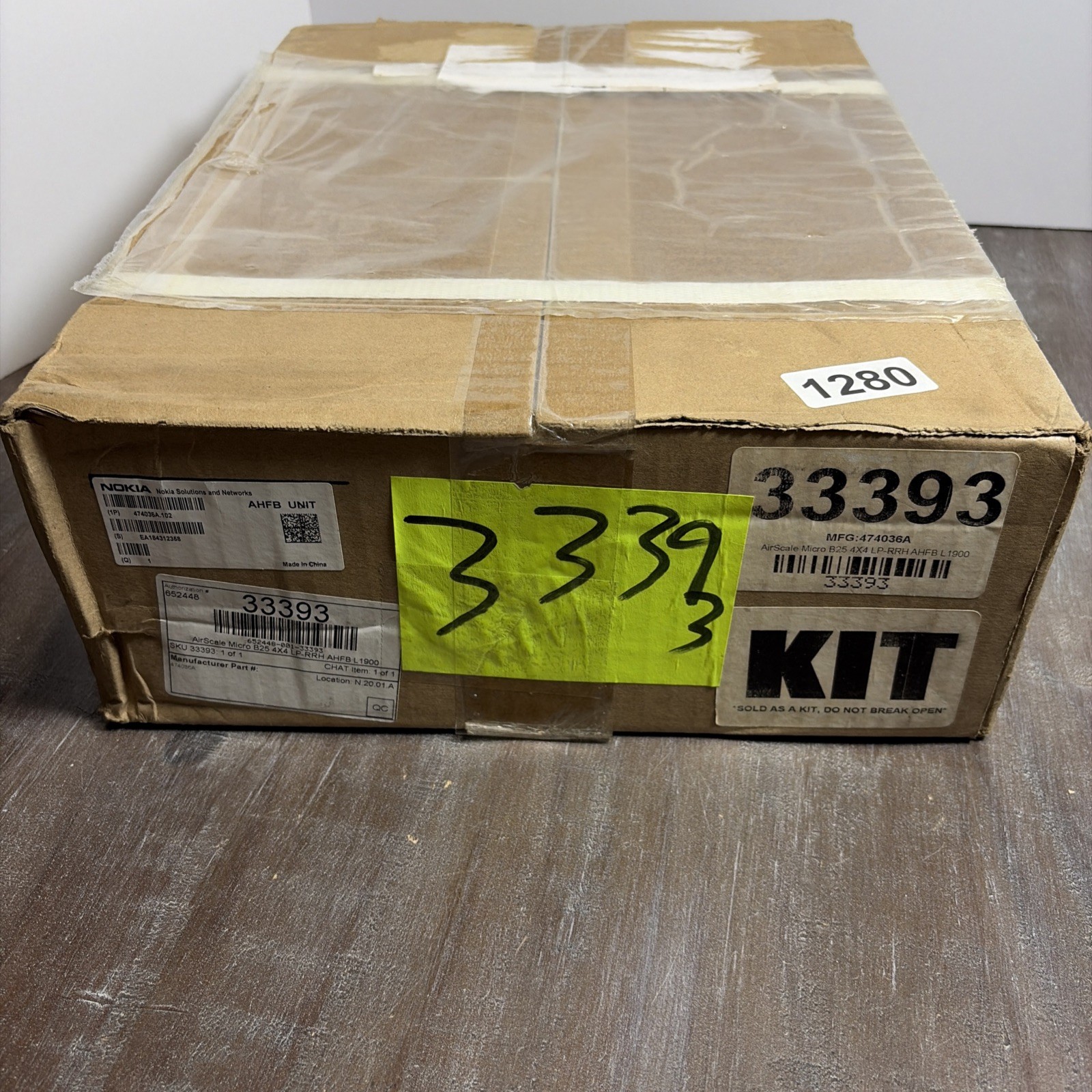 New NOKIA 474036A.103 AirScale Micro B25 4X4 LP-RRH AHFB L1900 Kit Sealed