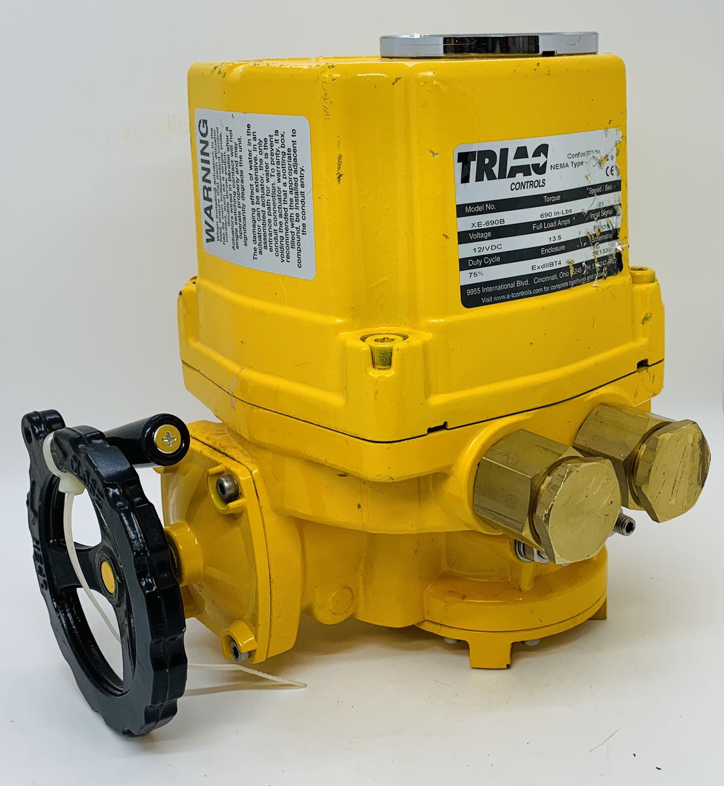 TRIAC Controls XE-690B Electric Actuator Motor Two Position Control 12VDC UNUSED