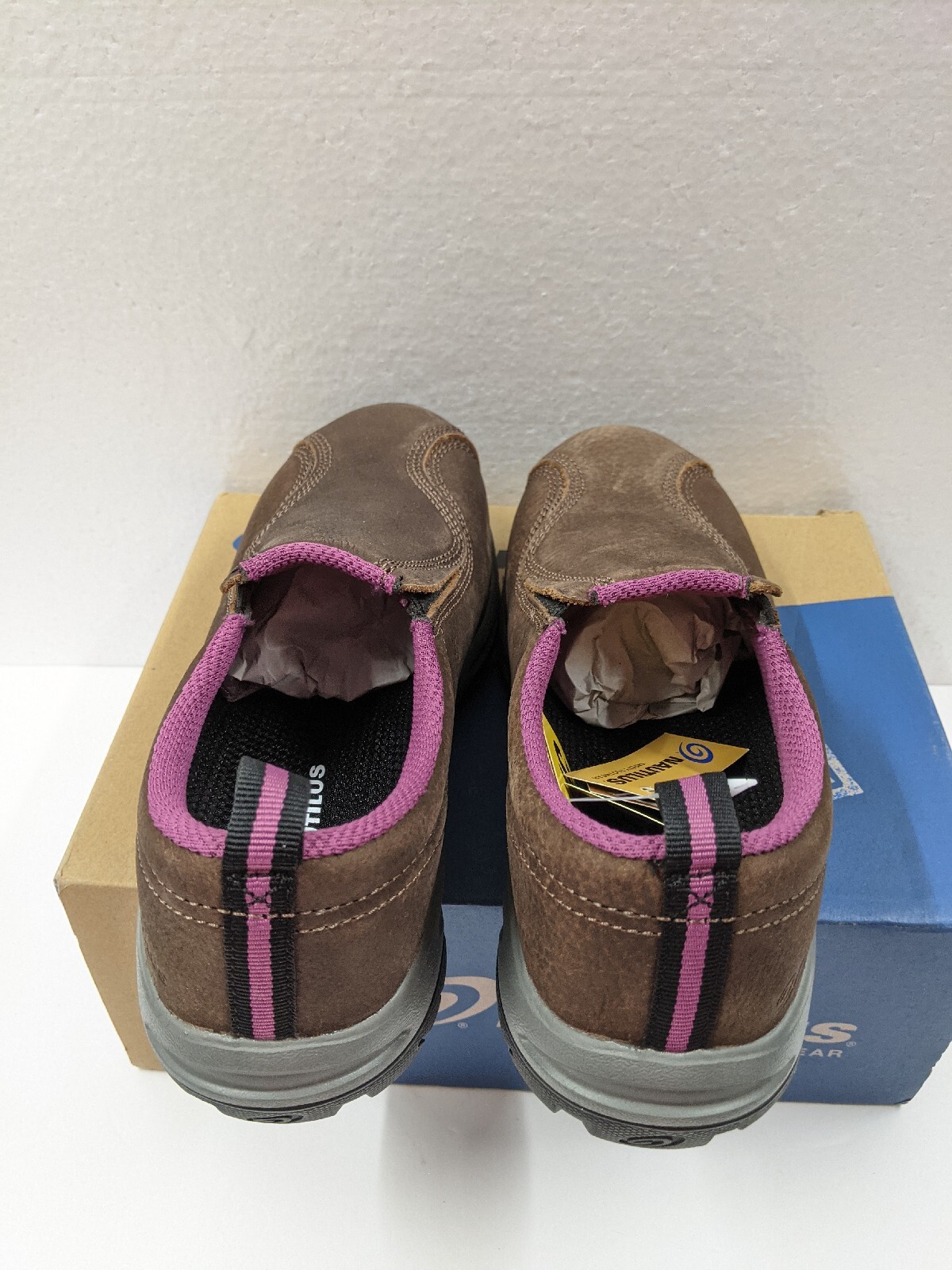 Nautilus Safety Footwear Women’s Slip-on ESD Industrial Shoe Size 7 MED Brown