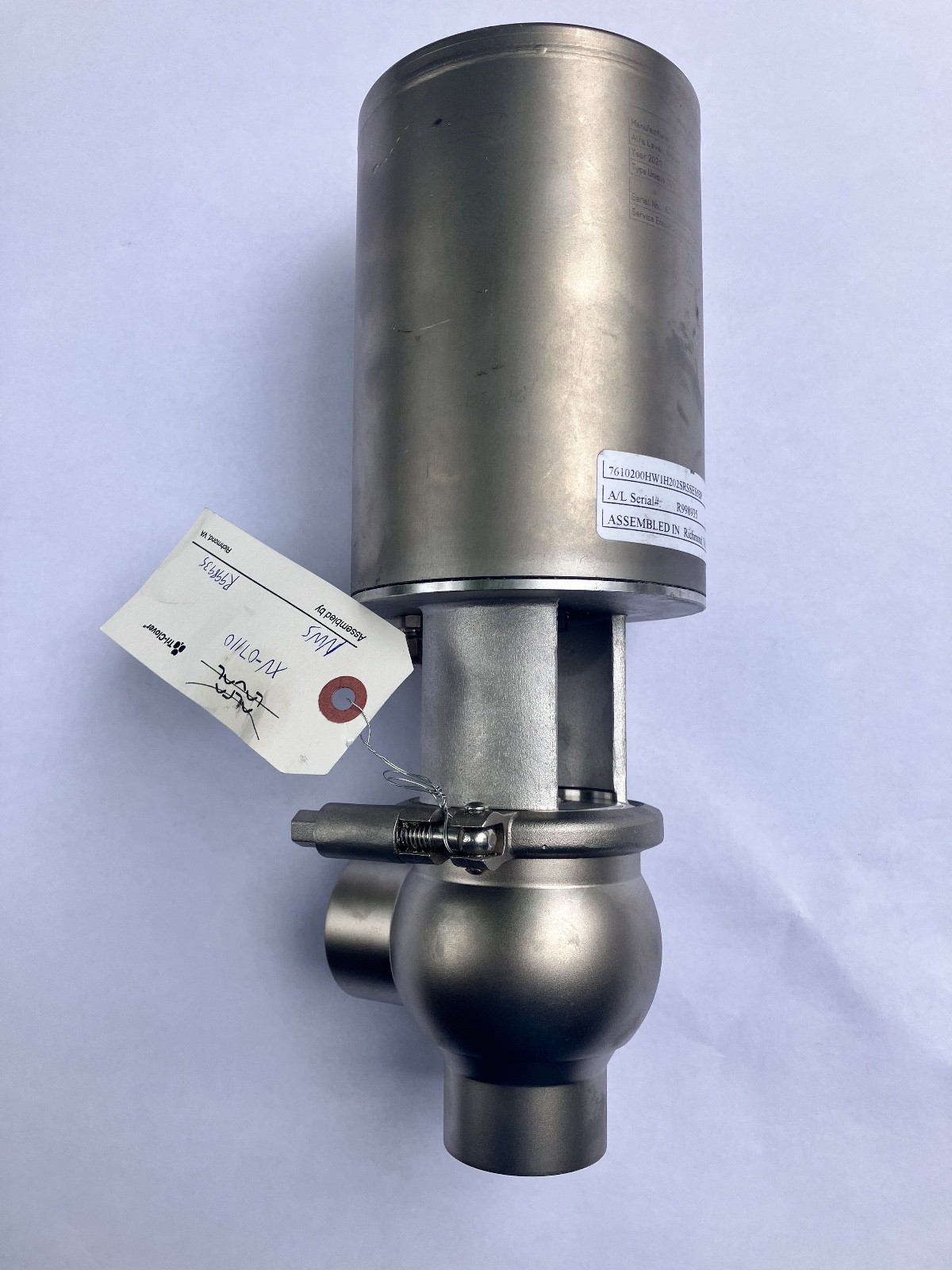 NEW Alfa Laval Unique 2″ SSV Sanitary Valve 7610200 Series w/ PN10 Actuator