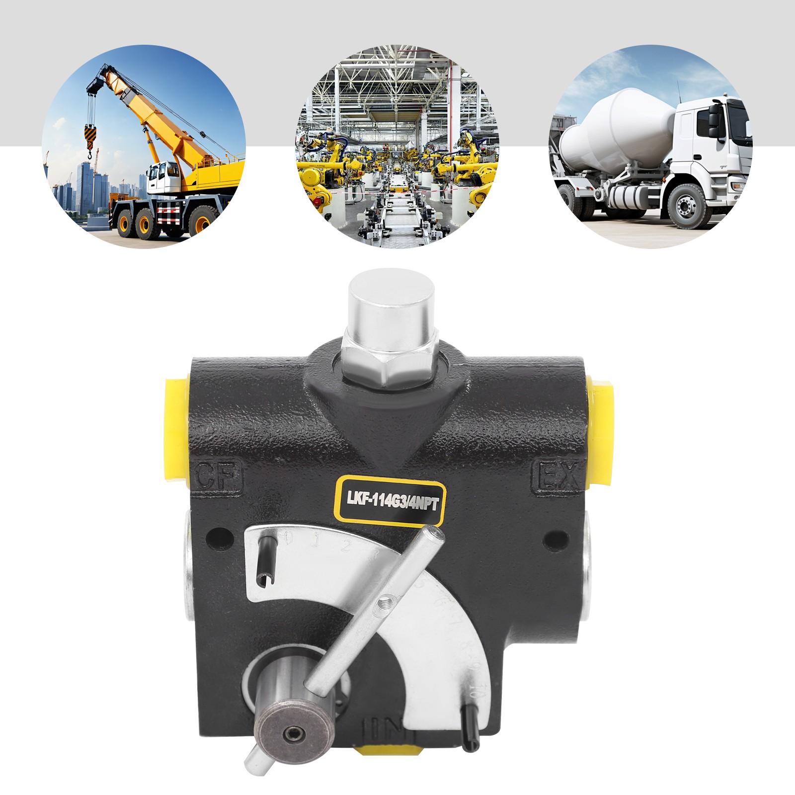 0-30GPM Hydraulic Adjustable Flow Control Valve Directional Acting Valve 3000PSI