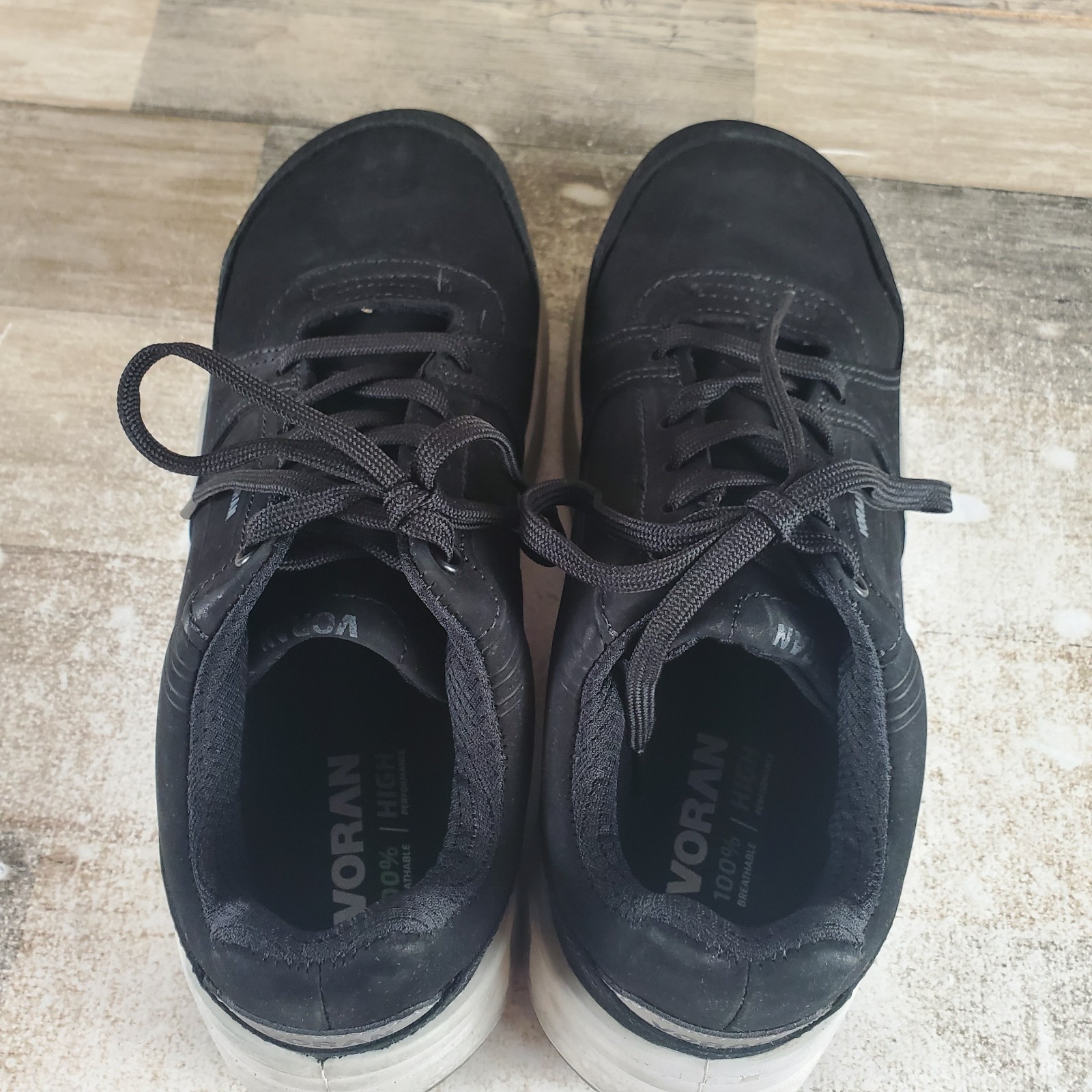 Voran Sportsafe Energy 610N Mens Work Shoes Sz 7.5 Black Composite Toe Lace Up