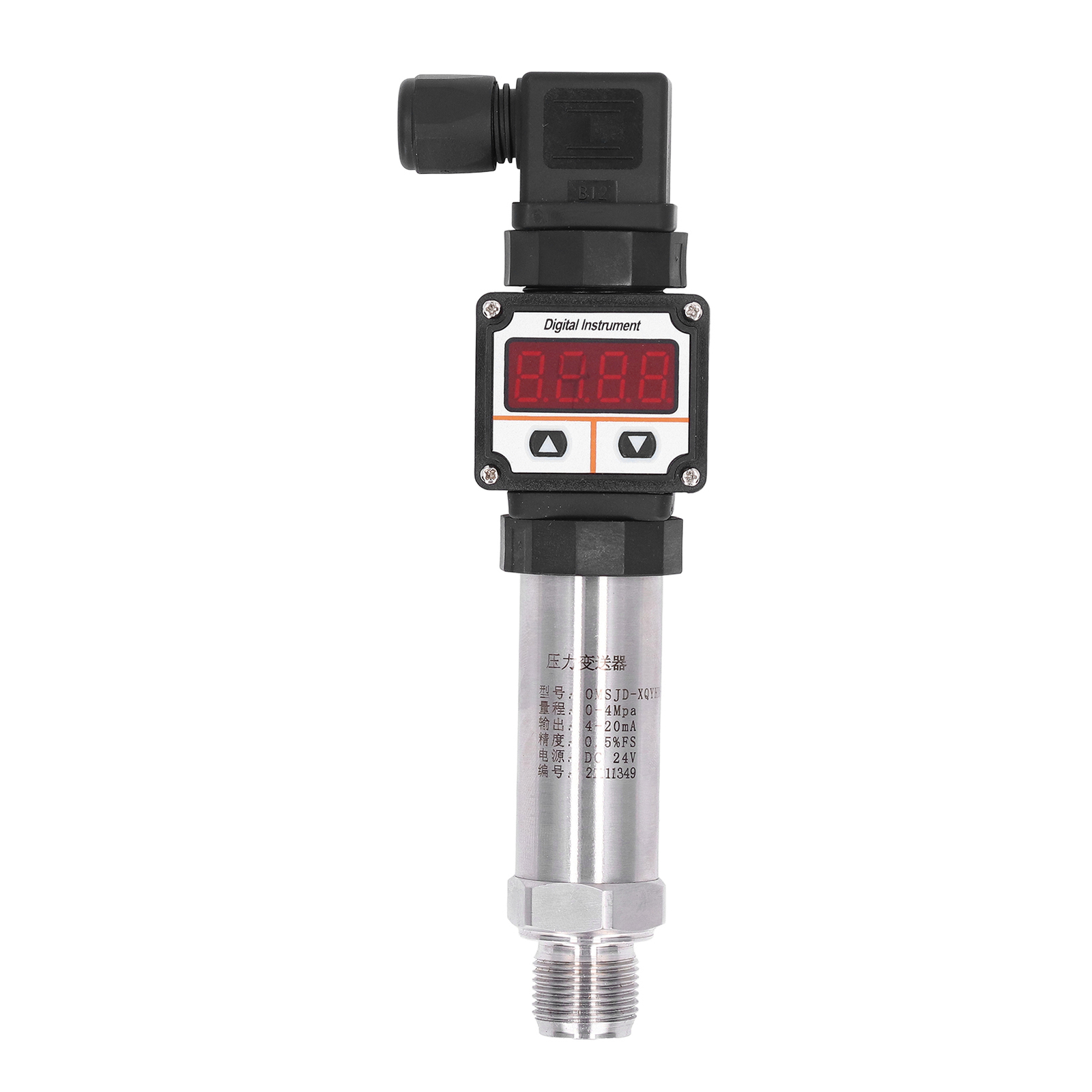 0‑4Mpa 4‑20mA Pressure Transmitter Digital Display Small Transducer Sensor DC24V