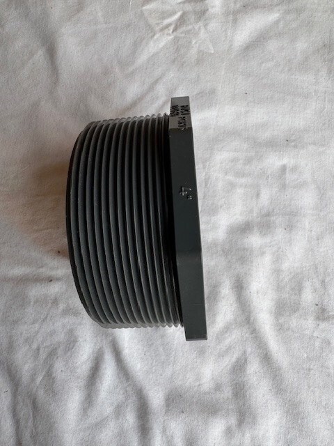 SPEARS 850-040 PVC 4″ Plug Schedule 80 threaded Sch 80