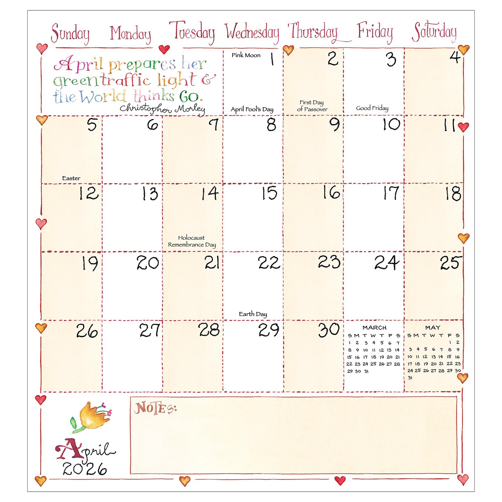 TF Publishing 2026-2027 Susan Branch Small Monthly Pocket Planner with 2 Page La