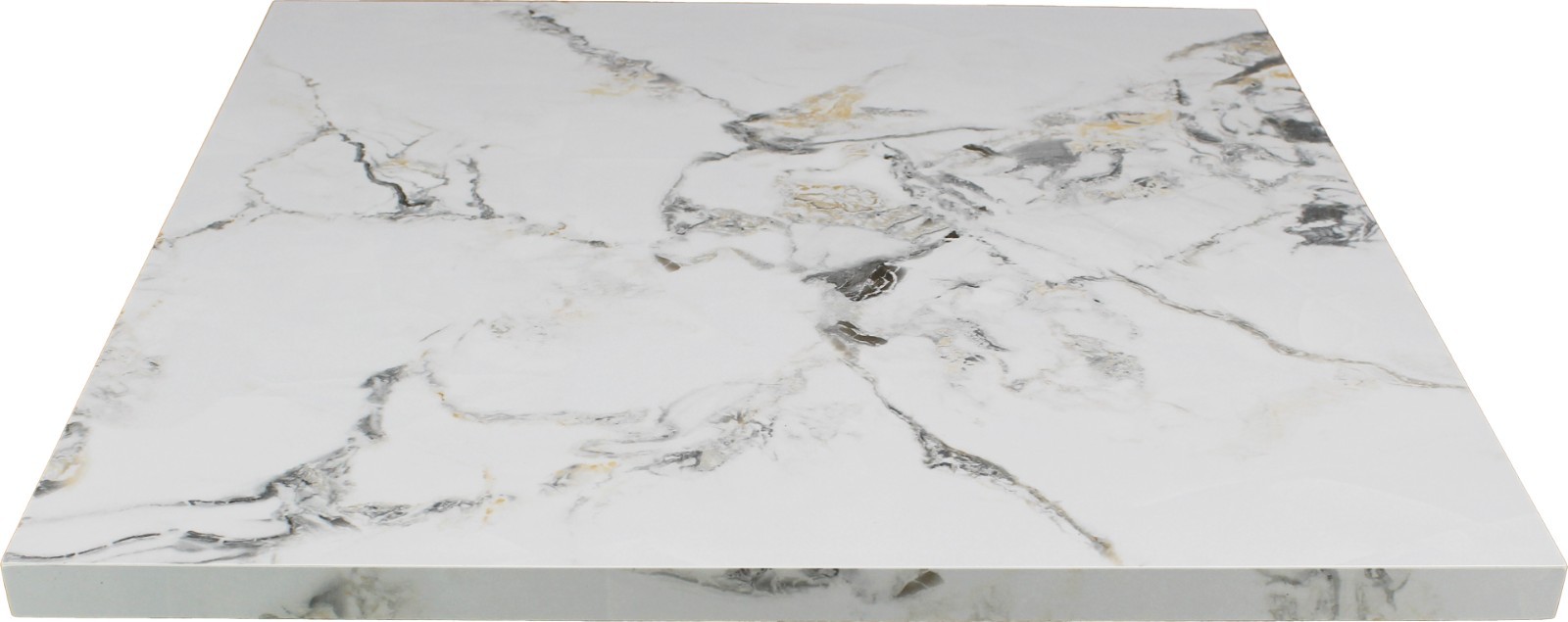 30″x30″ White Calacatta Sintered Stone Restaurant Table Top – Brand New In Box