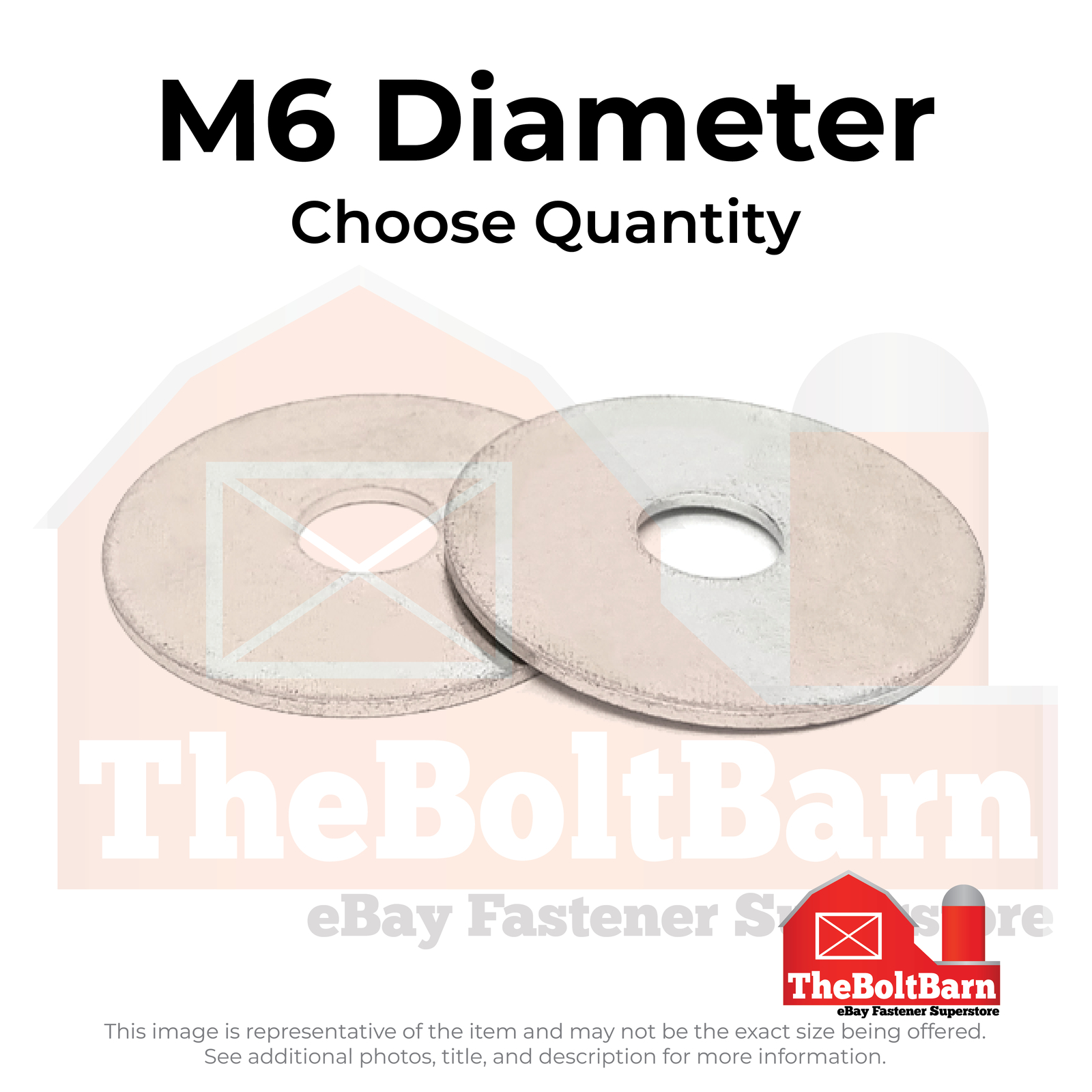 M6x18x1.6 A2-70 Stainless Steel Fender Washers (Pick Quantity)