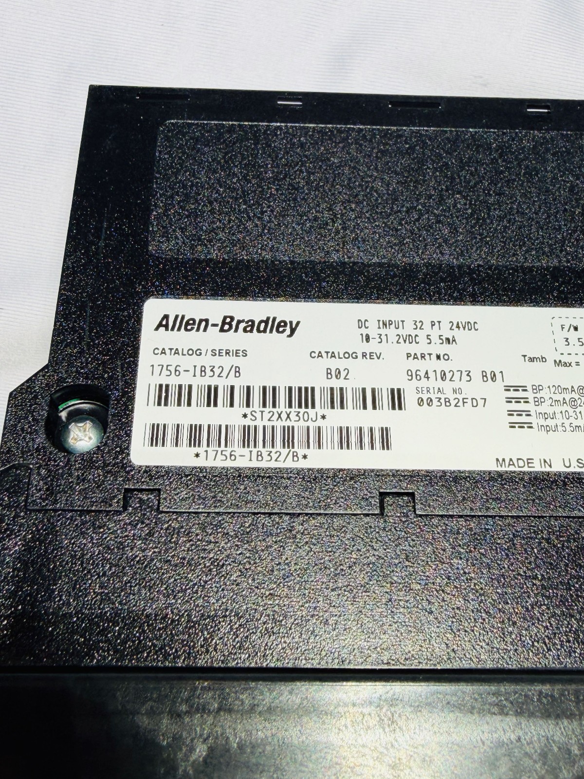 Allen-Bradley ControlLogix 1756-IB32 32 Point Digital Input Module 24VDC ACABLE